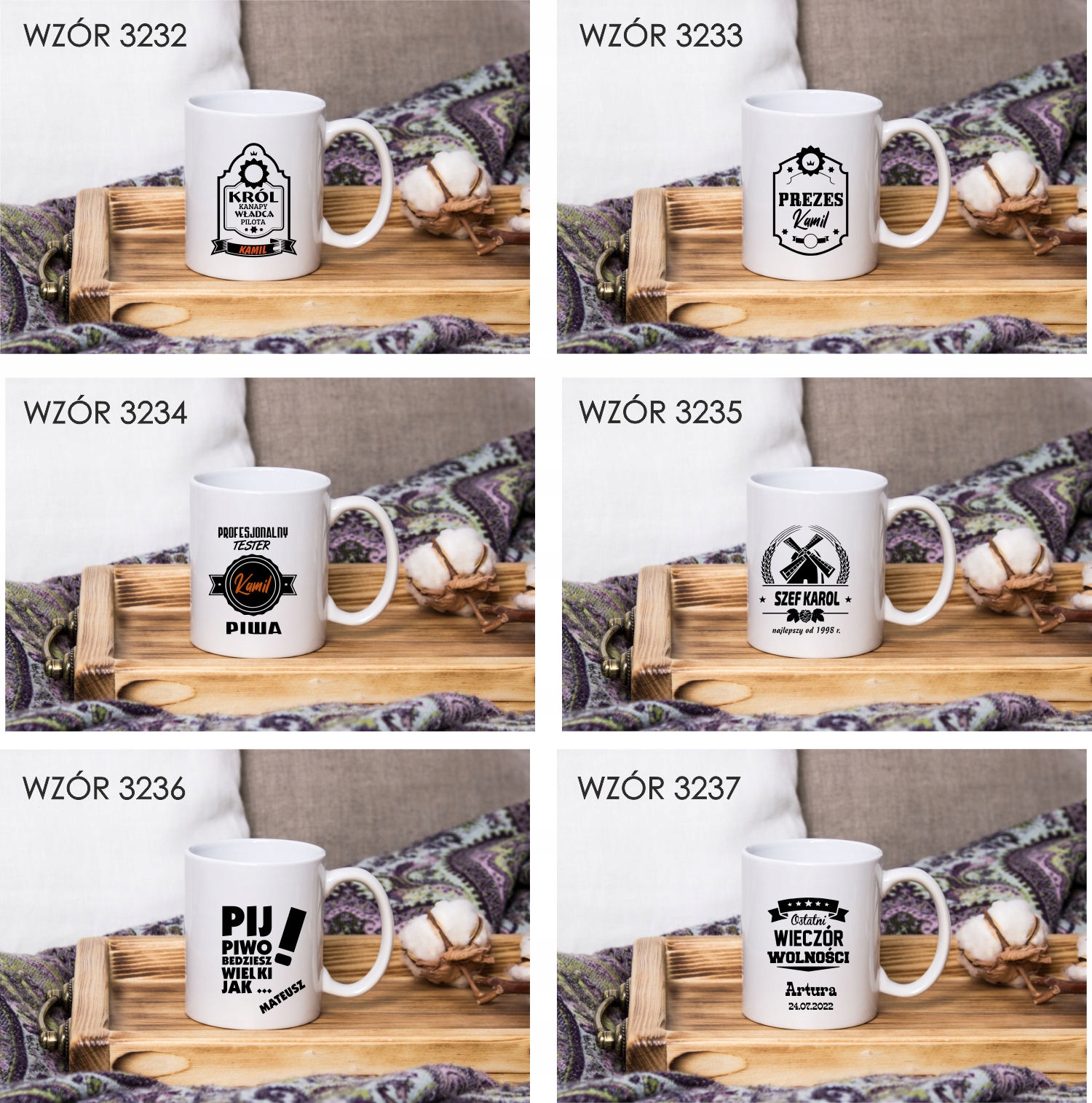 Kubek z nadrukiem DZIEŃ DOBRY KOCHAM CIĘ