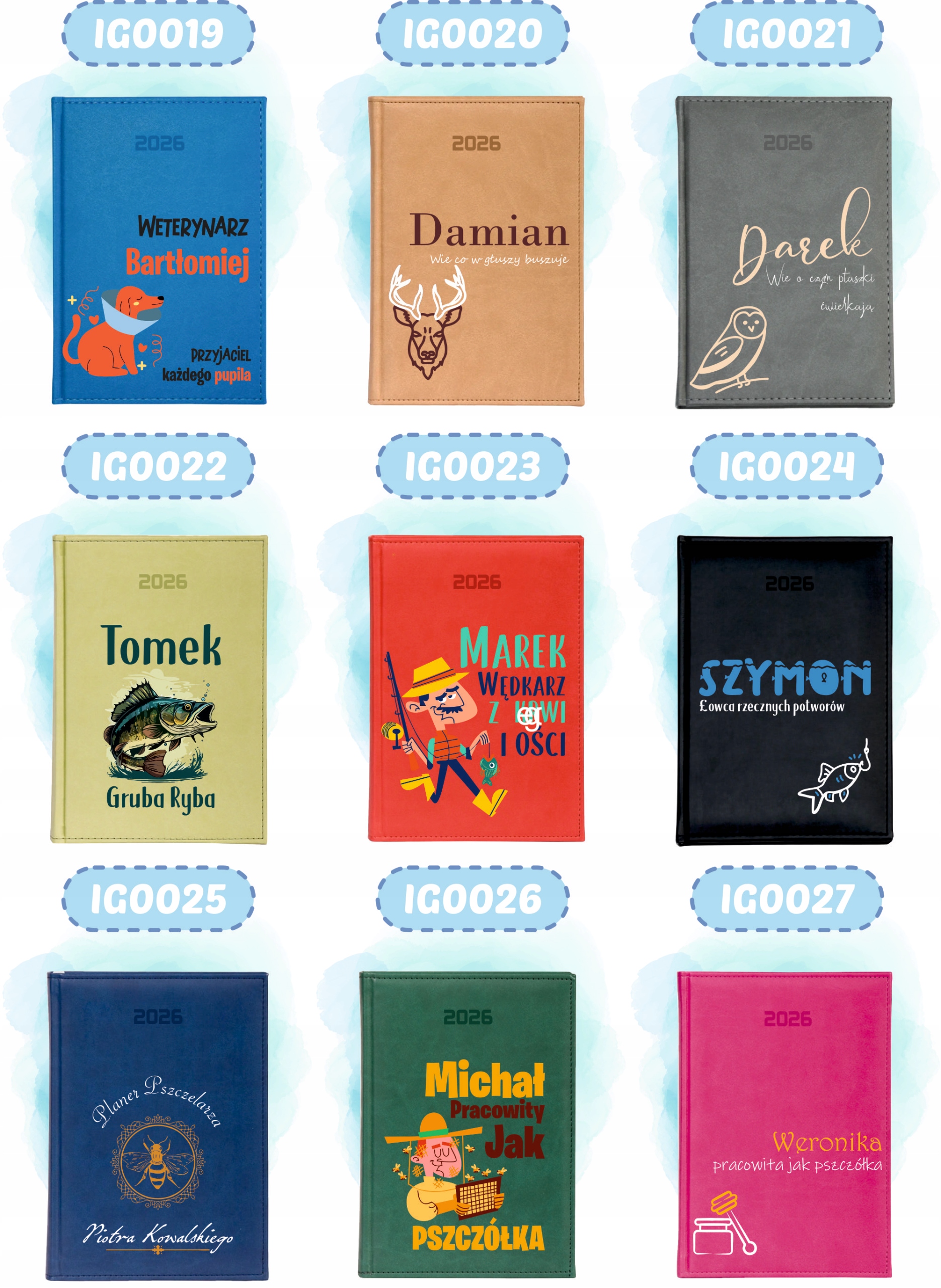 KALENDARZ A5 2026 DZIENNY planer Z NADRUKIEM prezent dla taty z imieniem