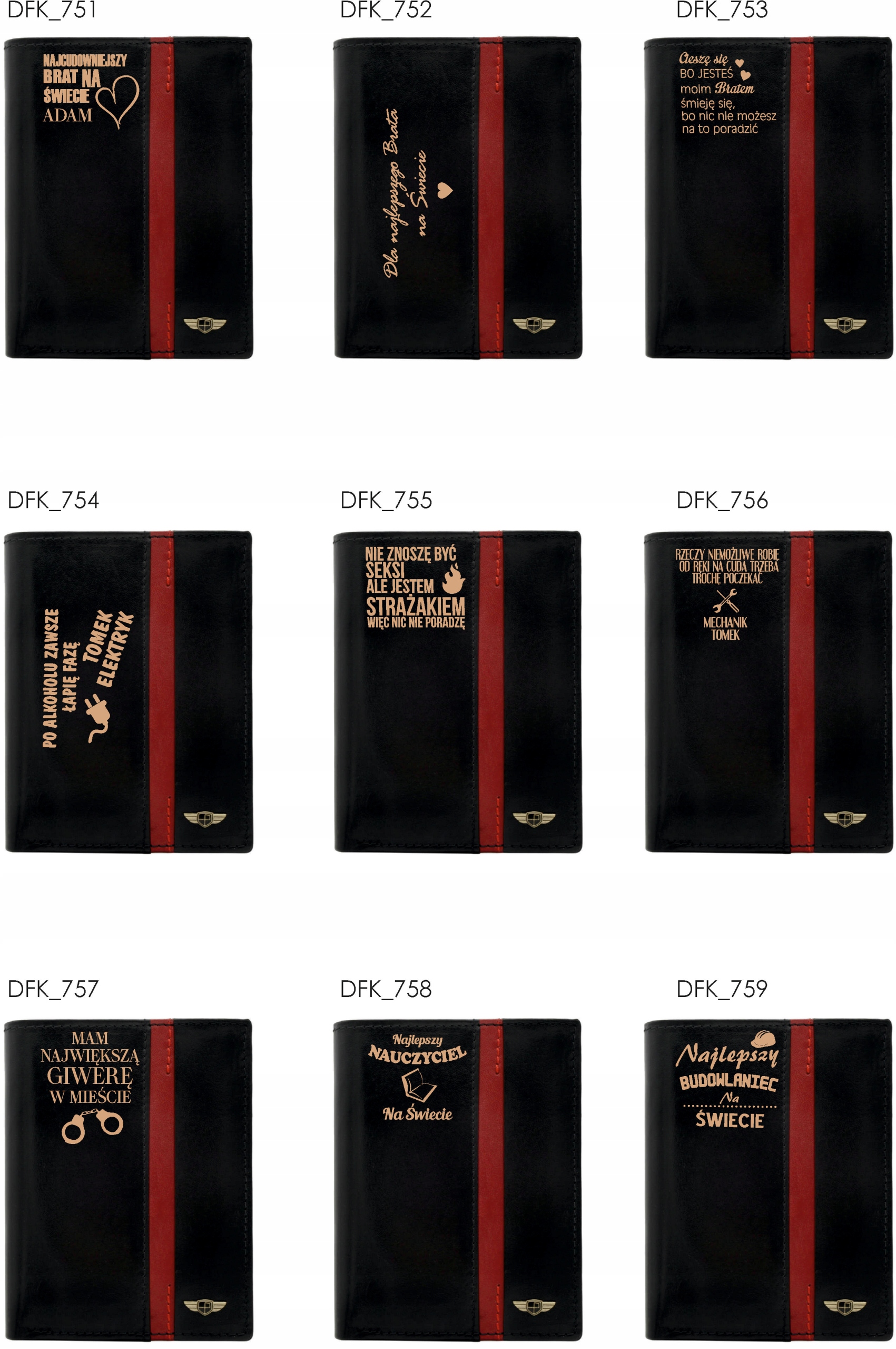 Portfel z grawerem TWÓJ TEKST personalizowany IMIĘ