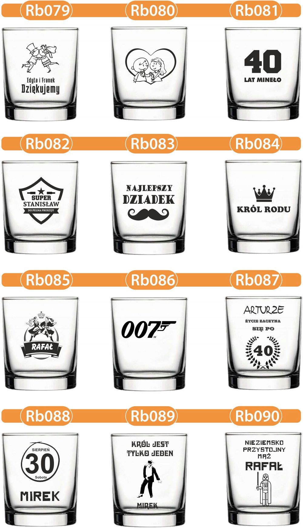 KARAFKA z grawerem + 6 szklanek PREZENT URODZINY