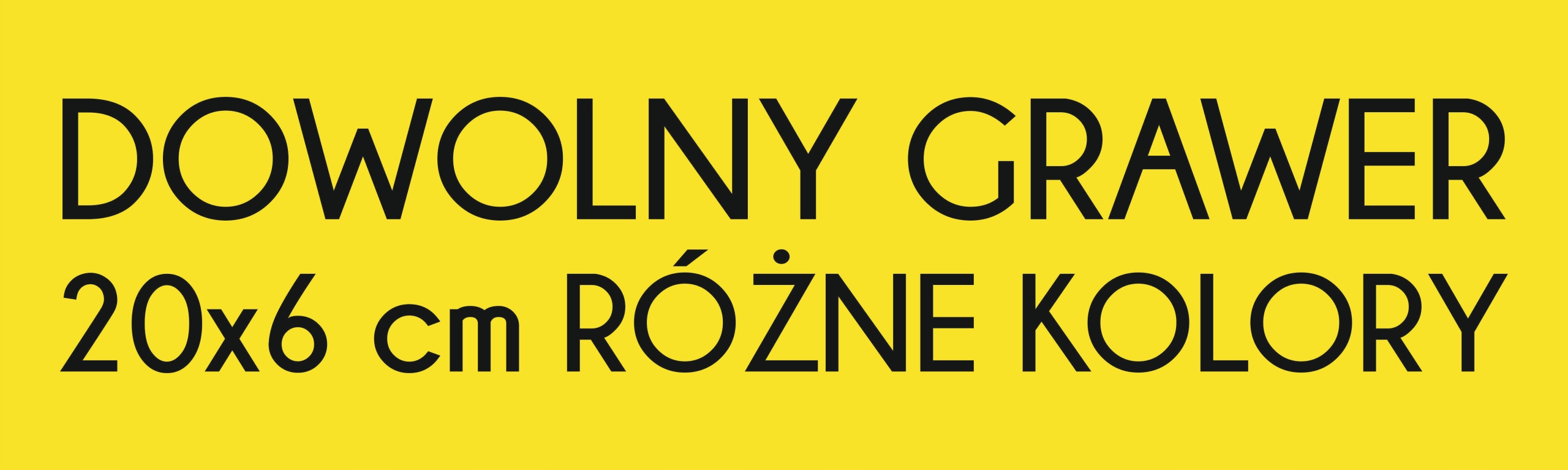 Grawerowana tabliczka Laminat 20x6 DOWOLNY GRAWER napis logo żółta