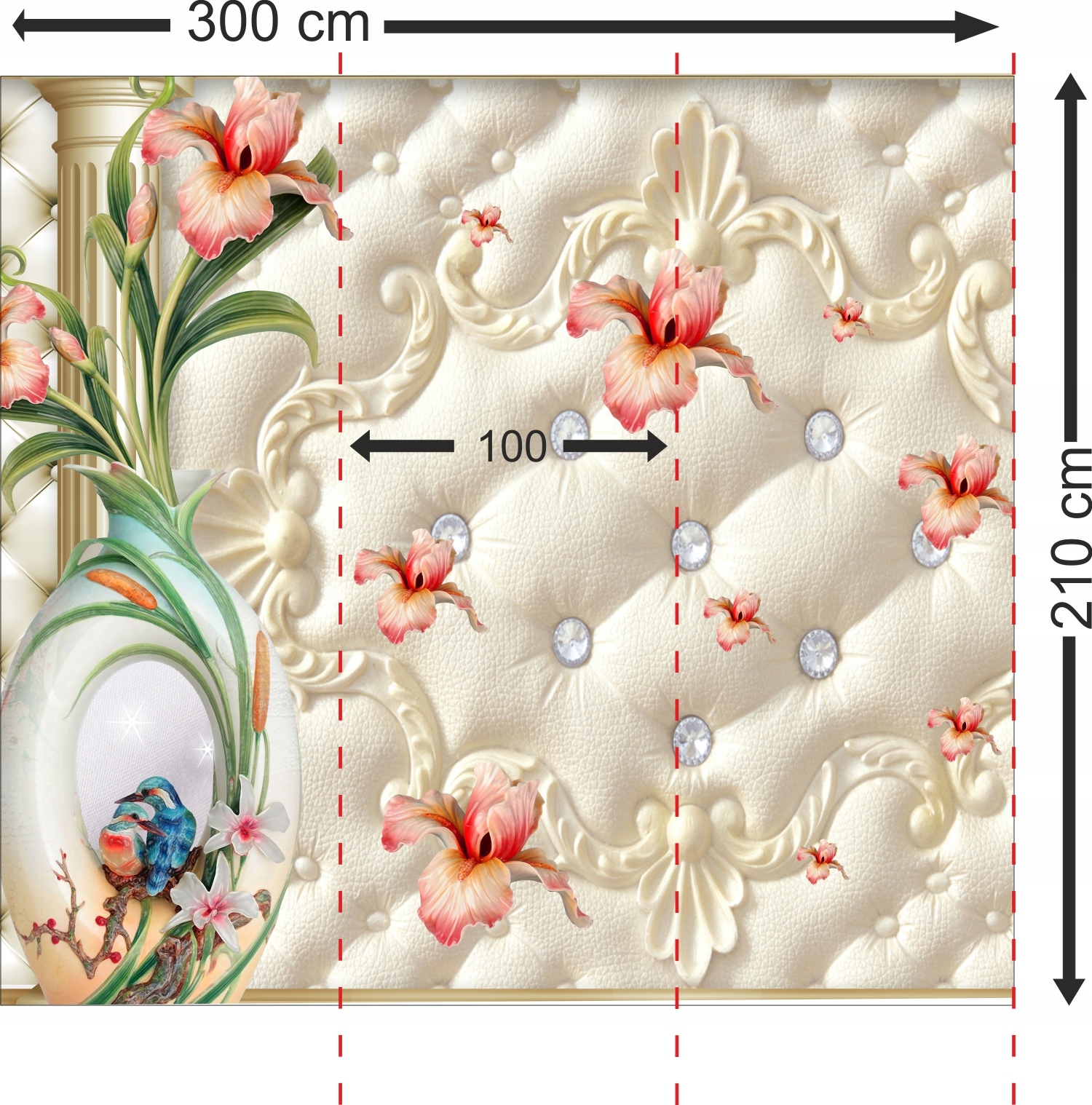 FOTOTAPETA kwiaty róże magnolie do salonu 300x210