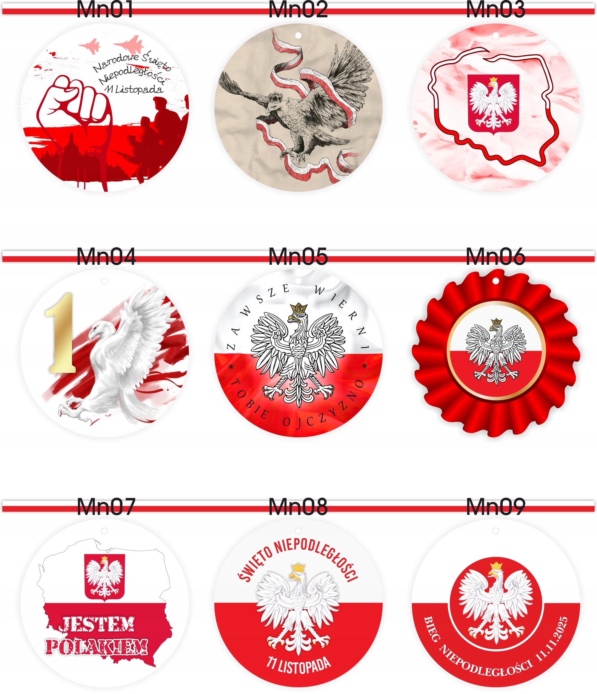 MEDAL PLEXI z TWOIM tekstem nadrukiem UV PATRIOTYCZNY kocham polskę