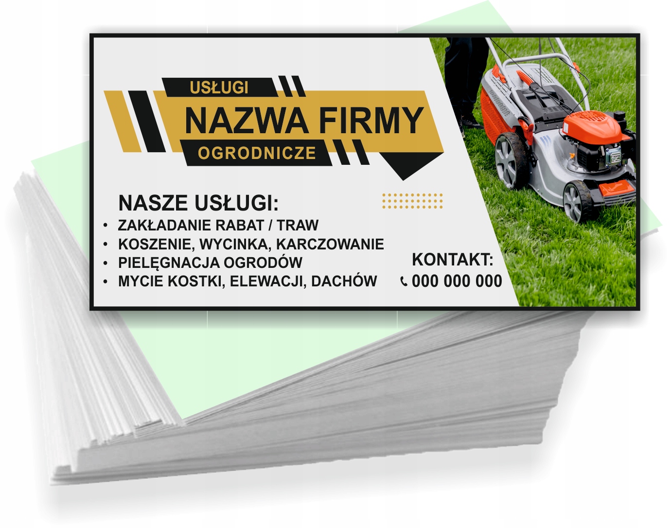 Wizytówki firmowe Foliowane 1000szt wiele wzorów usługi ogrodnicze