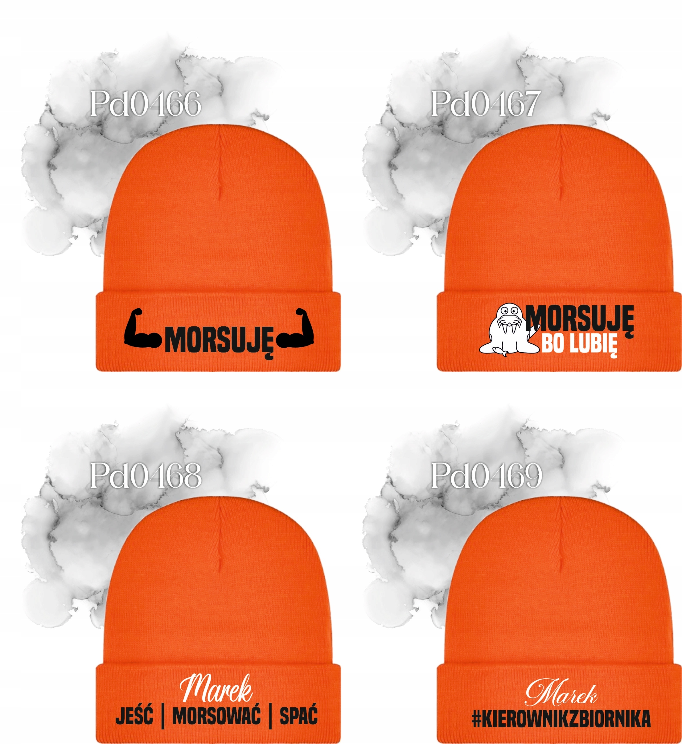 Czapka zimowa TWÓJ WŁASNY HAFT IMIĘ NAPIS kierownik zbiornika DLA MORSA