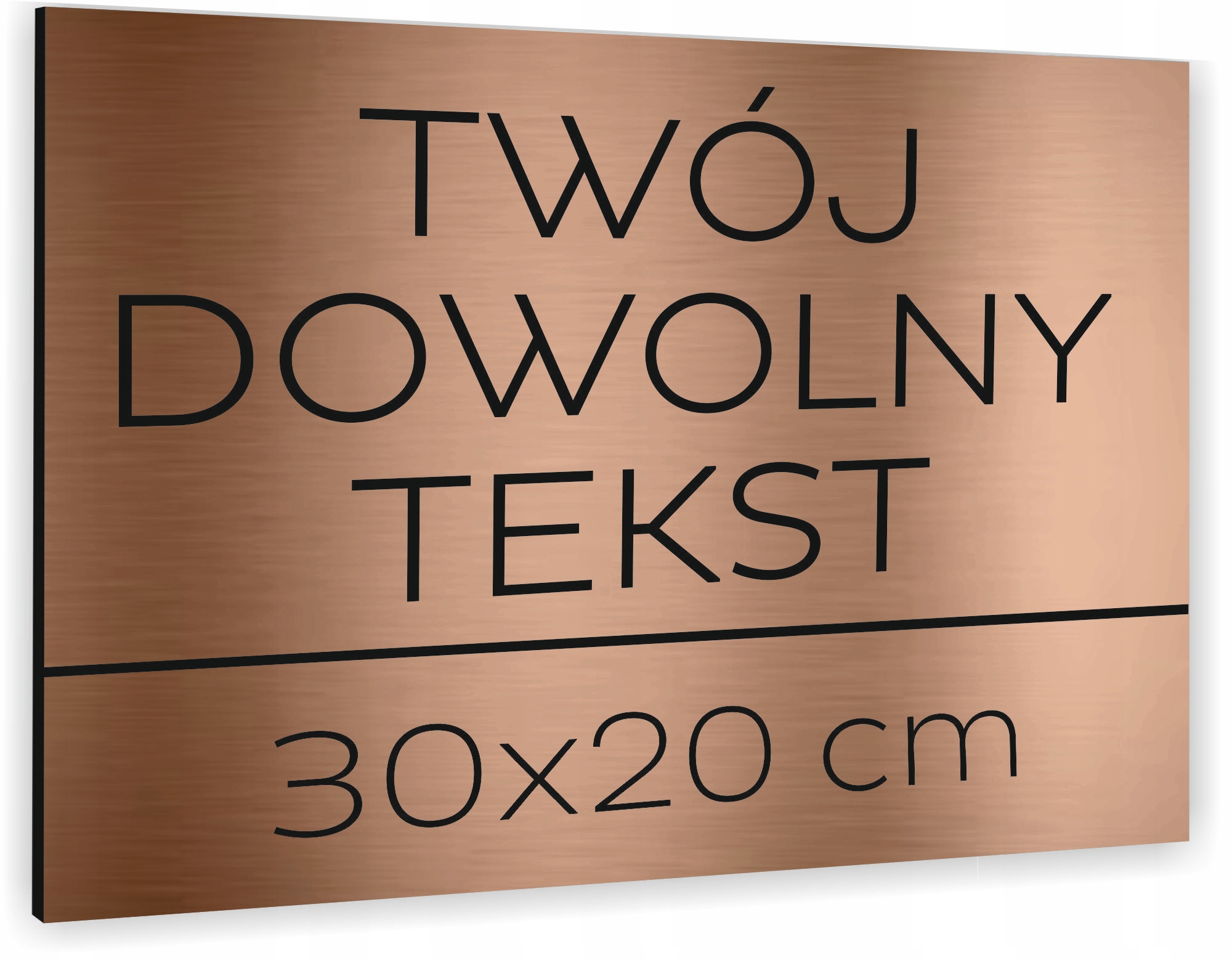 DUŻA TABLICZKA INFORMACYJNA TWÓJ WŁASNY TEKST LOGO