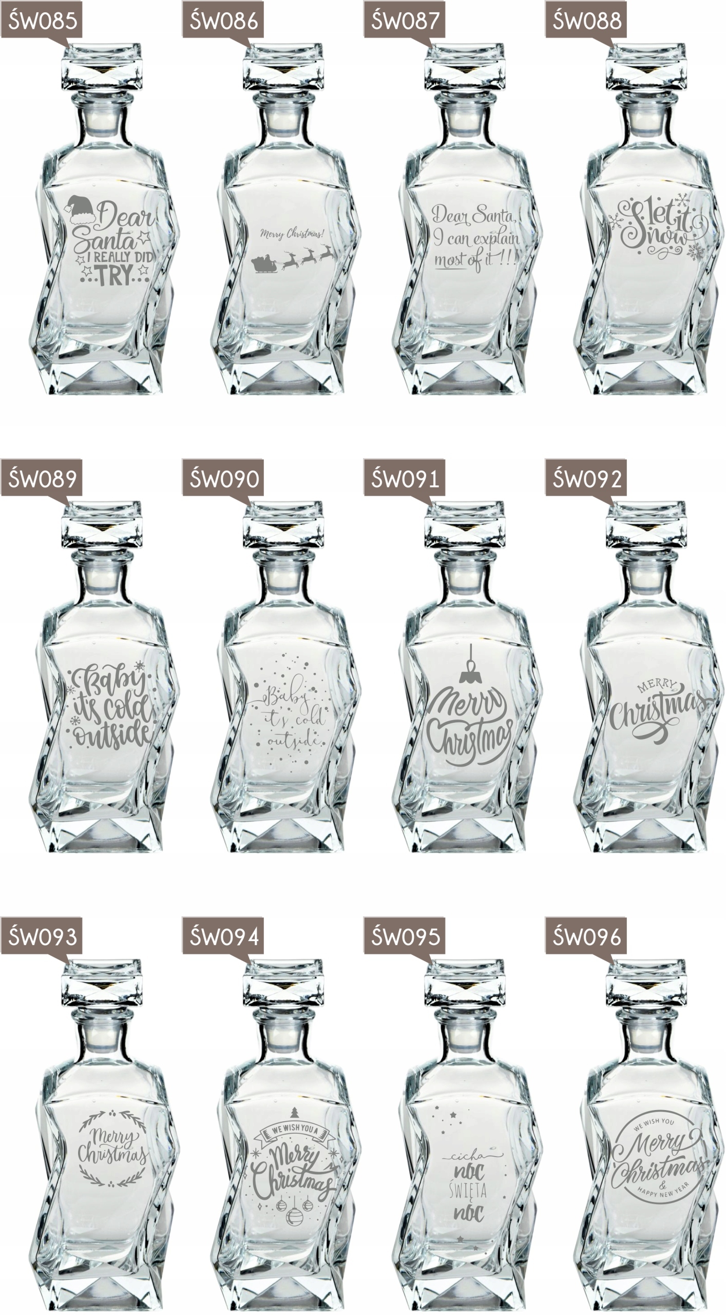 Karafka grawerowana super prezent na WALENTYNKI