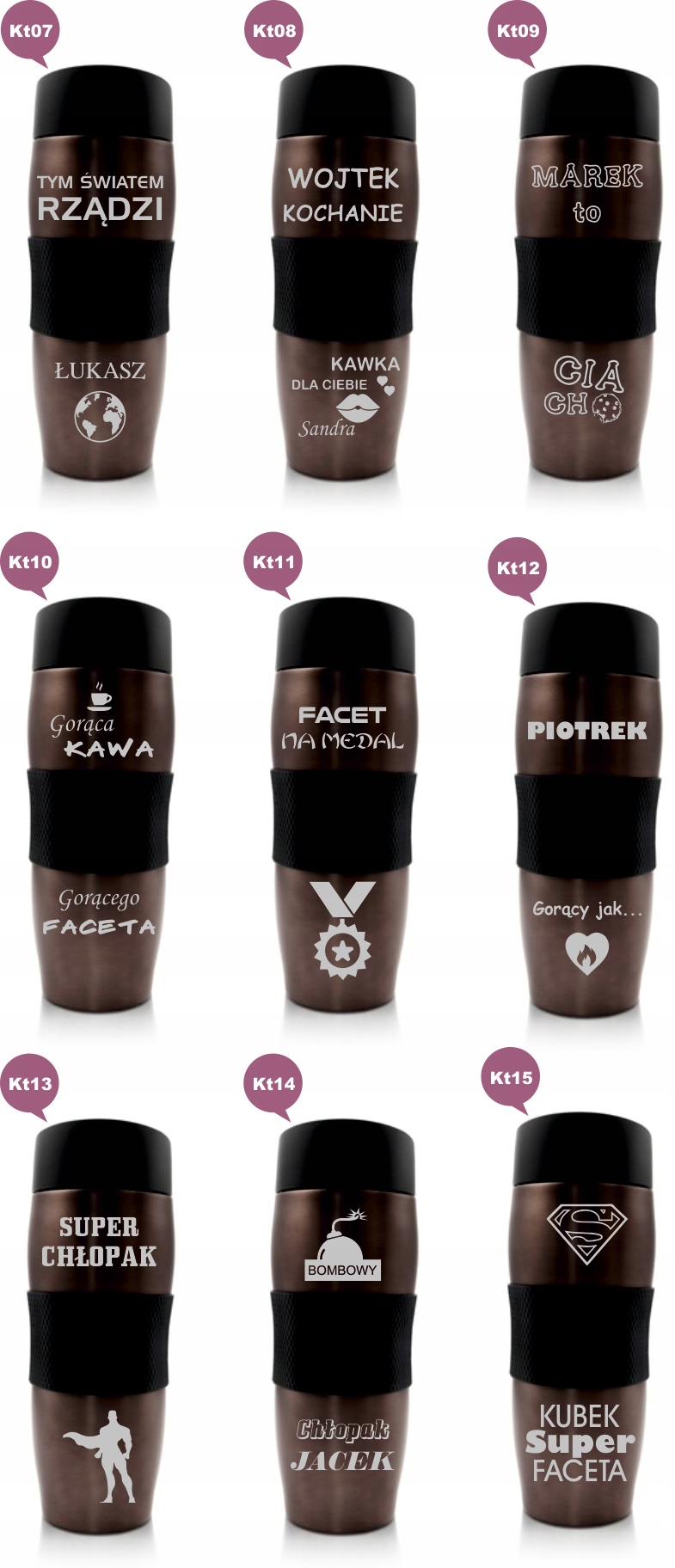 Kubek termiczny prezent dla męża z grawerem napis