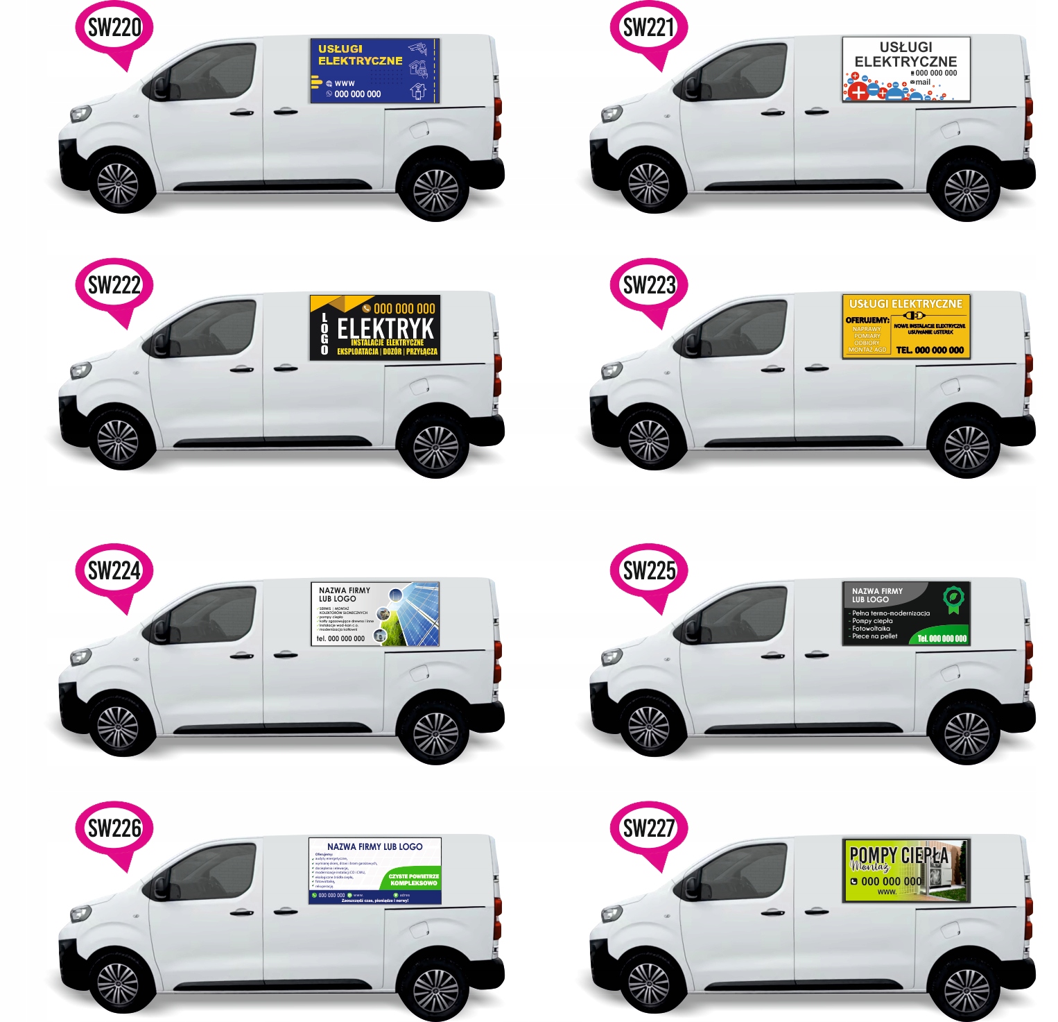 Naklejka Folia na samochód auto reklamowa różne wzory AUTOLAWETA