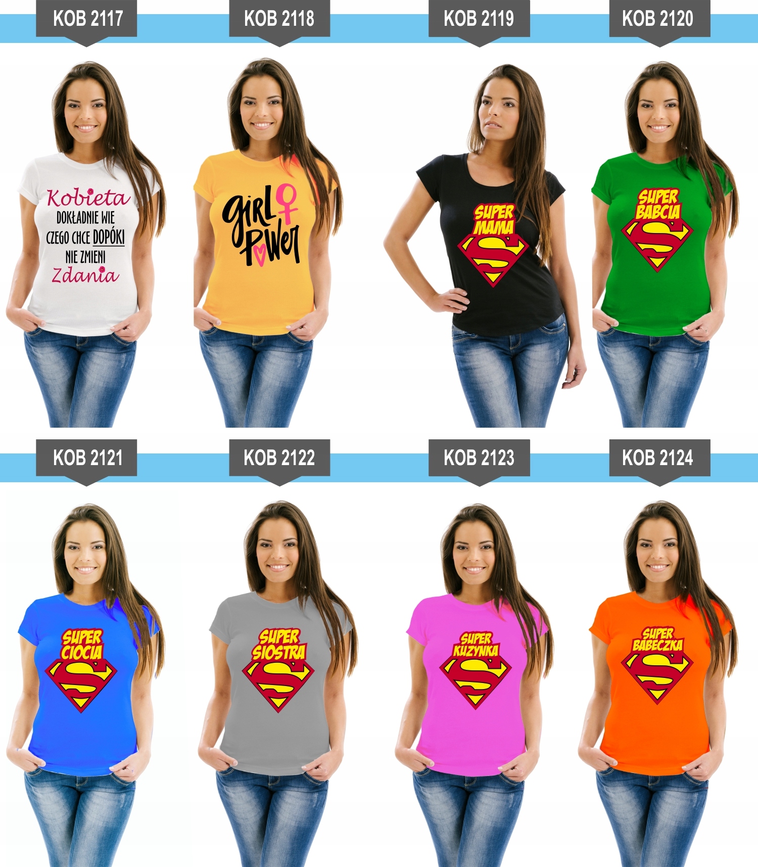 Koszulka z nadrukiem PREZENT na Dzień Kobiet