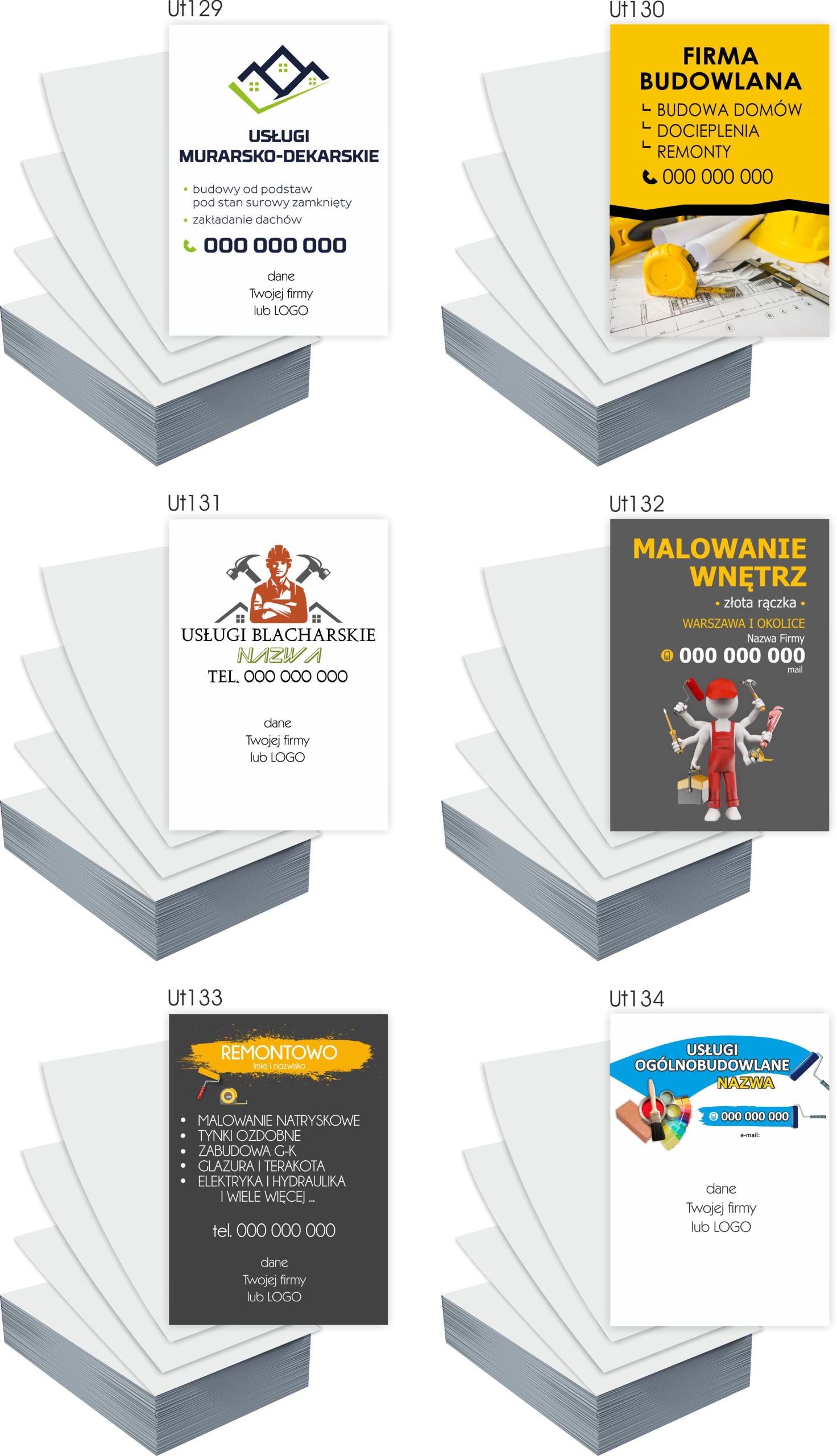 Ulotki A5 5000 szt OGÓLNOBUDOWLANE USŁUGI firmowe + PROJEKT GRATIS