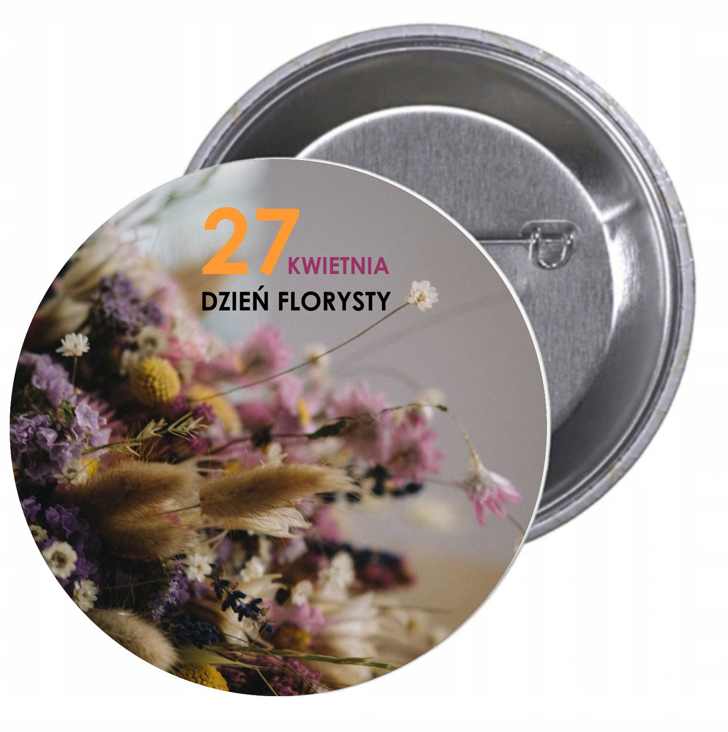 Przypinki buttony 27 KWIETNIA DZIEŃ FLORYSTY