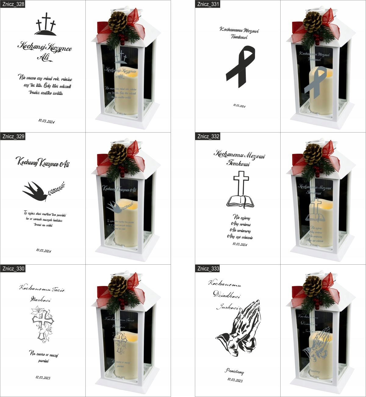 ZNICZ z grawerem dla TATY lampion Kochanemu Tacie