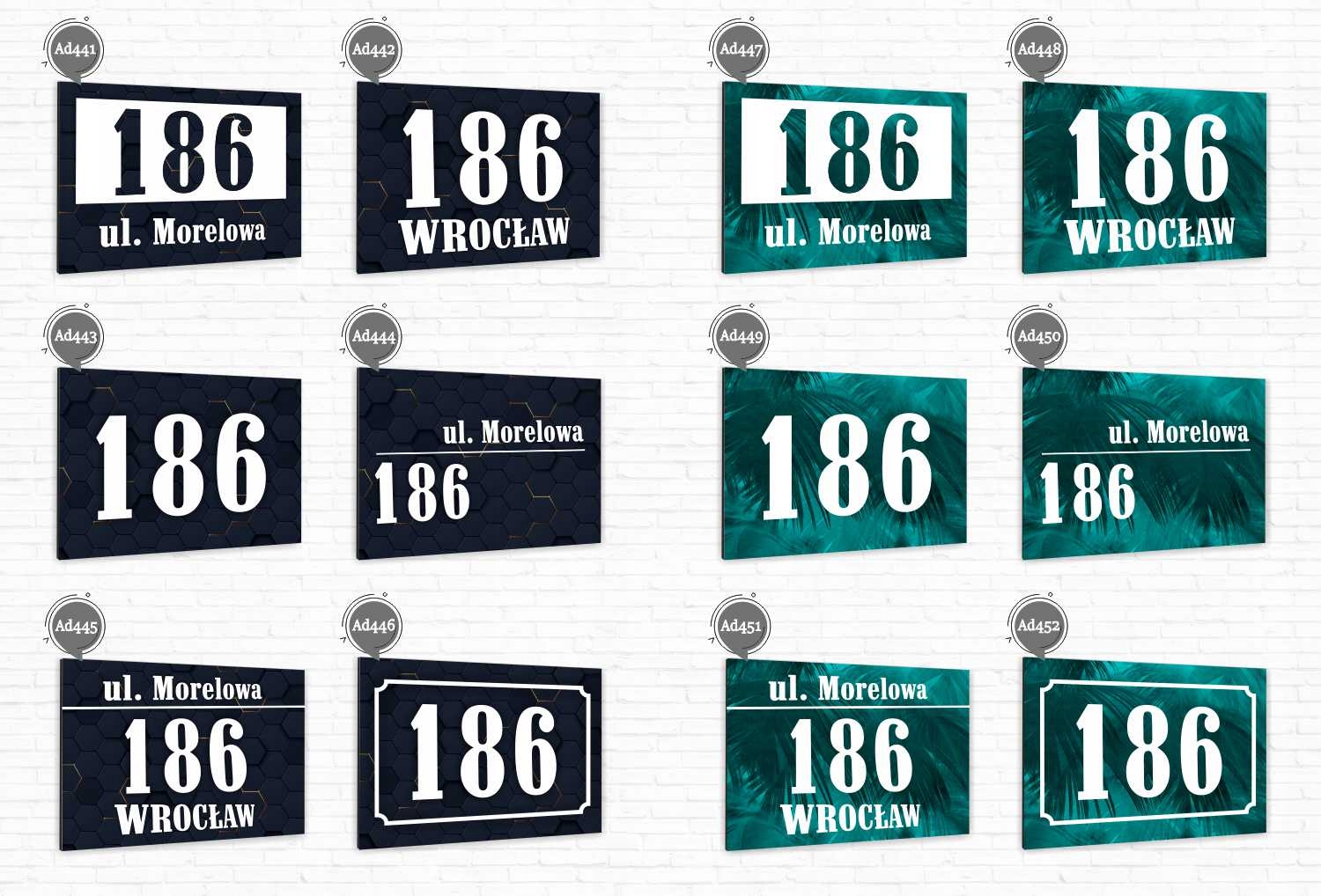 DUŻA Tabliczka ADRESOWA ALUMINIOWA 30x20 numer dom