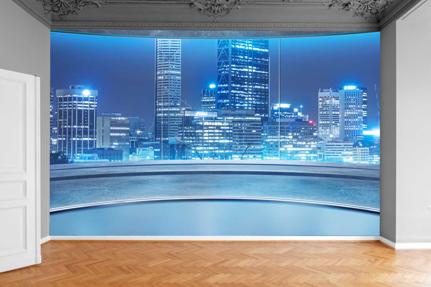 Fototapeta NA MIASTO NOCĄ 3D MOST 390x280