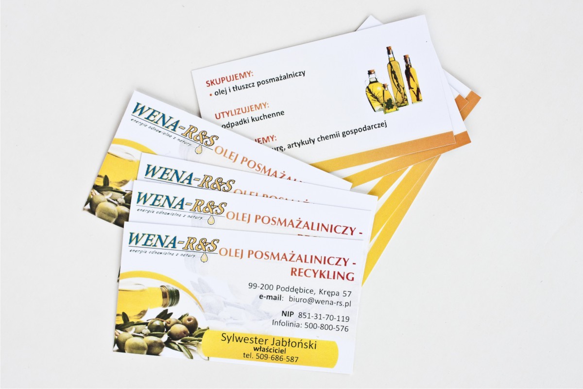 NAKLEJKI WIZYTÓWKI samoprzylepne folia etykiet 200