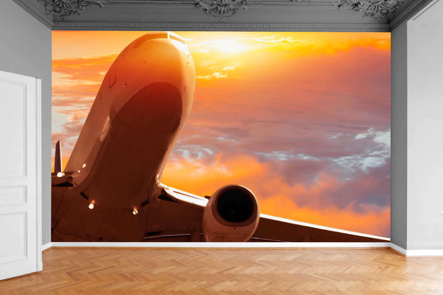 Fototapeta SAMOLOT W CHMURACH 370x250