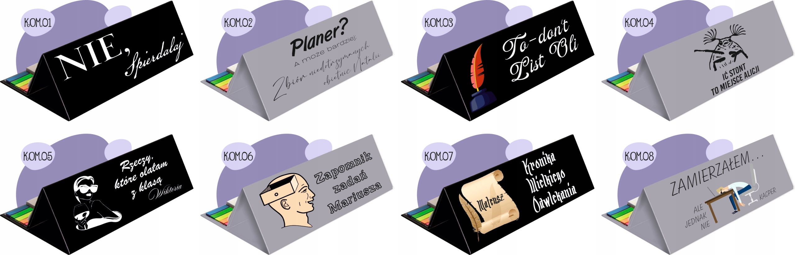 Zamiast robić notuje Kalendarz miesięczny 2026 Z TWOIM NAPISEM NADRUKIEM UV