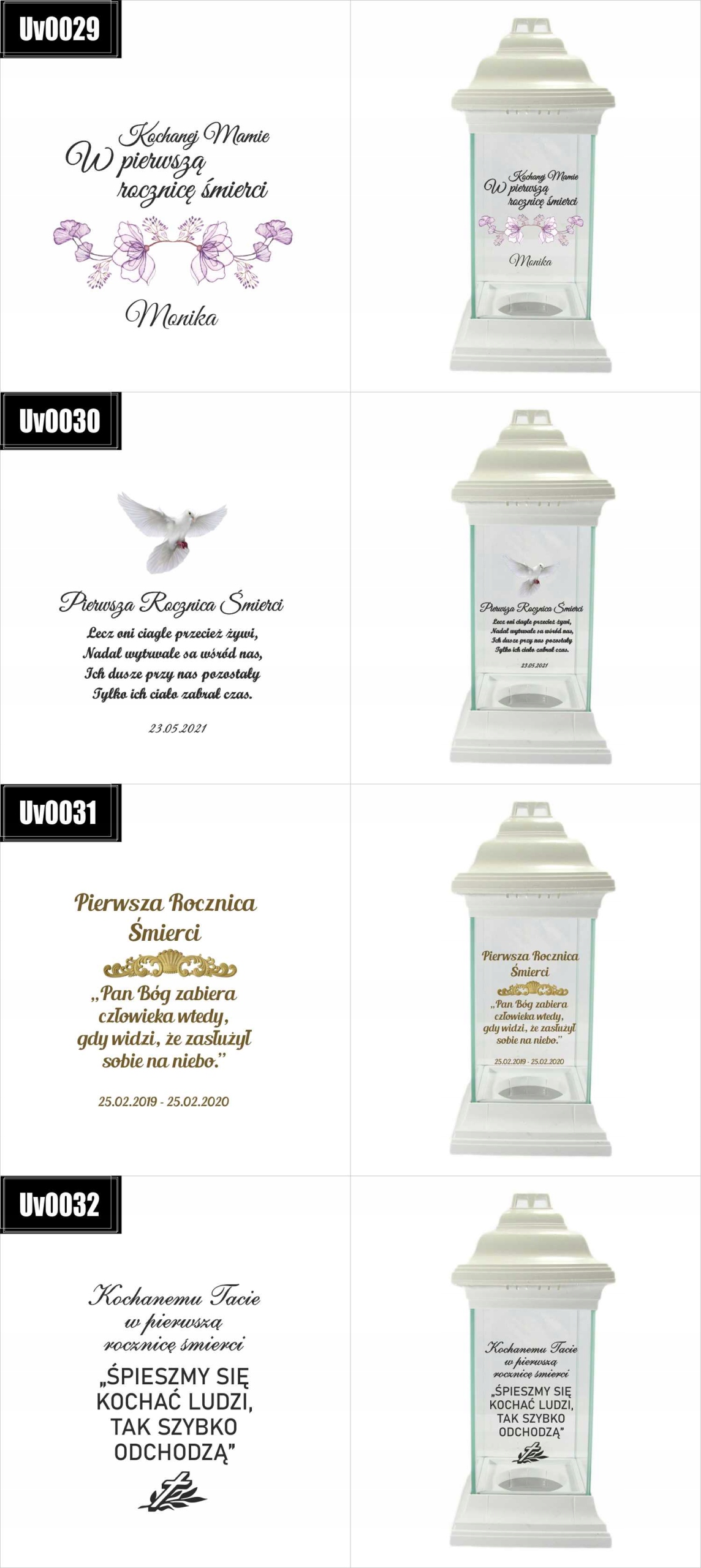 Personalizowany Znicz z nadrukiem UV dla dziecka