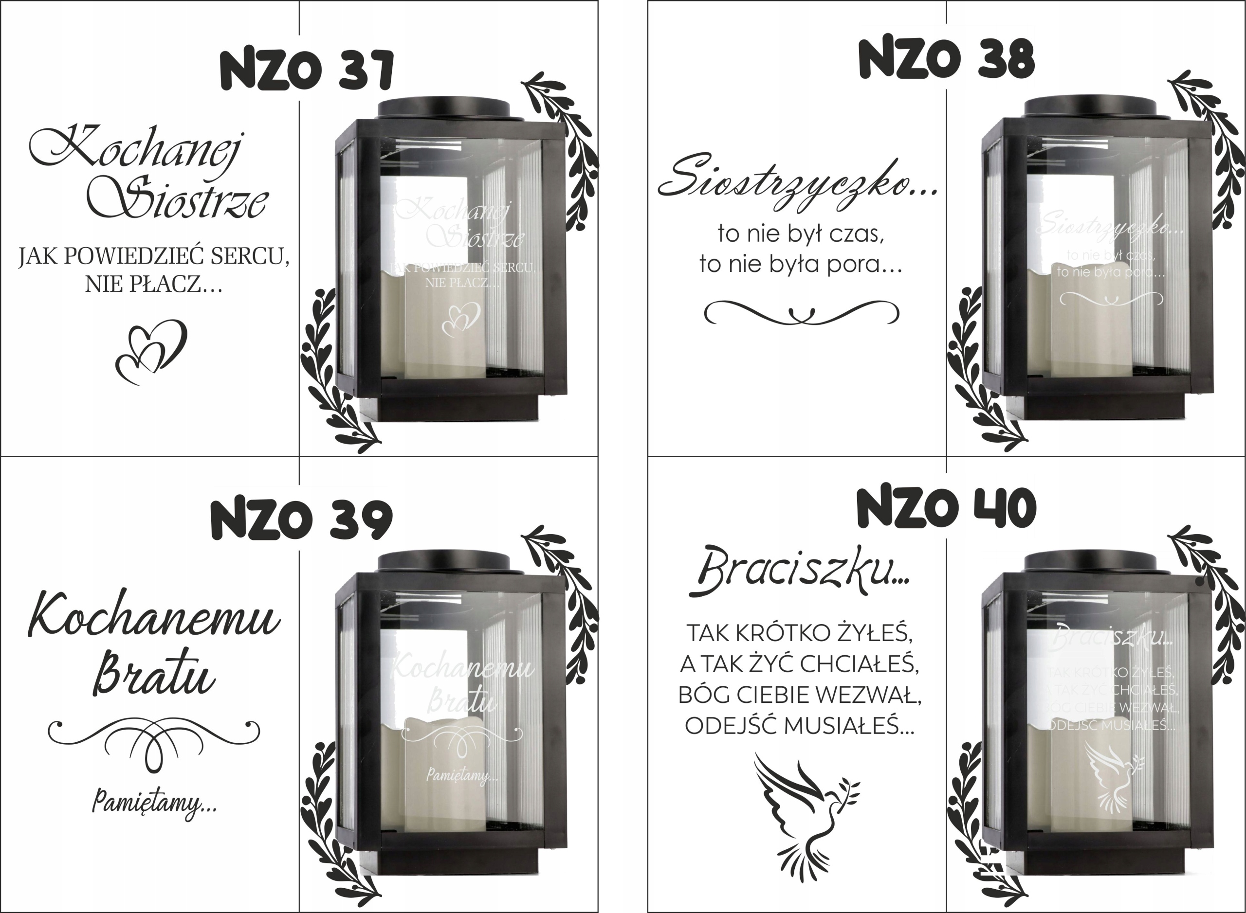 Latarenka na cmentarz z imieniem datą pamiątkowy znicz z osobistym tekstem