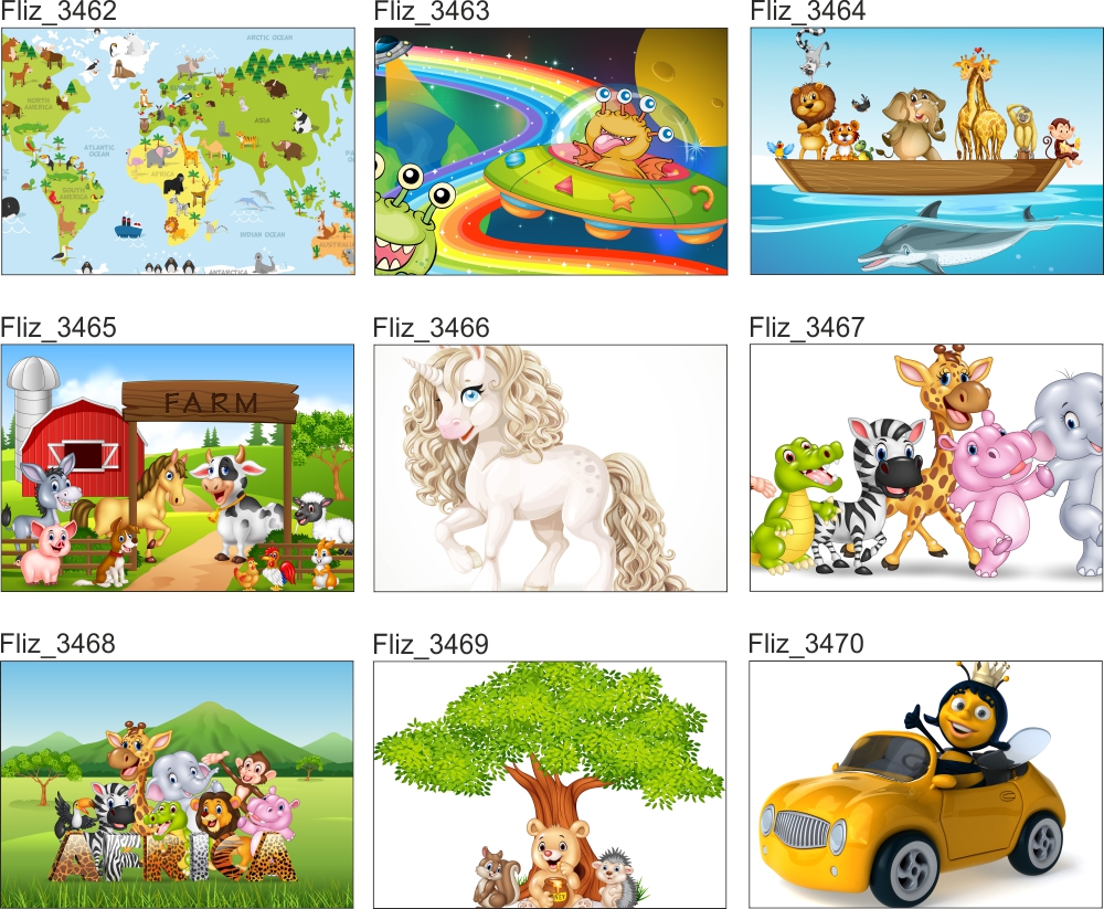 FOTOTAPETA dla dziecka DŻUNGLA ZWIERZĄTKA zoo