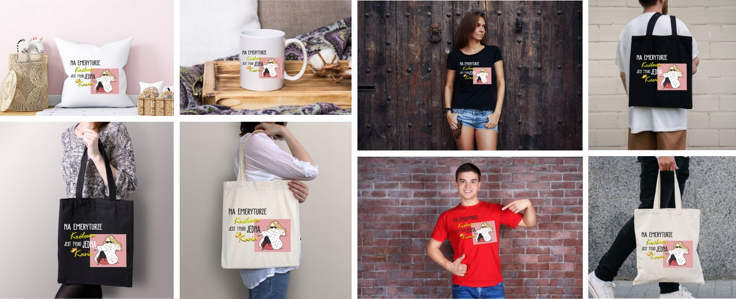 Koszulka z imieniem prezent dla emerytki