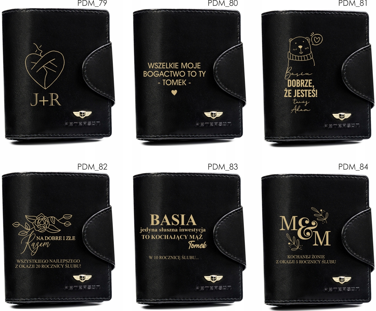 Portfel skórzany czarny damski prezent NA URRODZINY DLA NIEJ z GRAWEREM