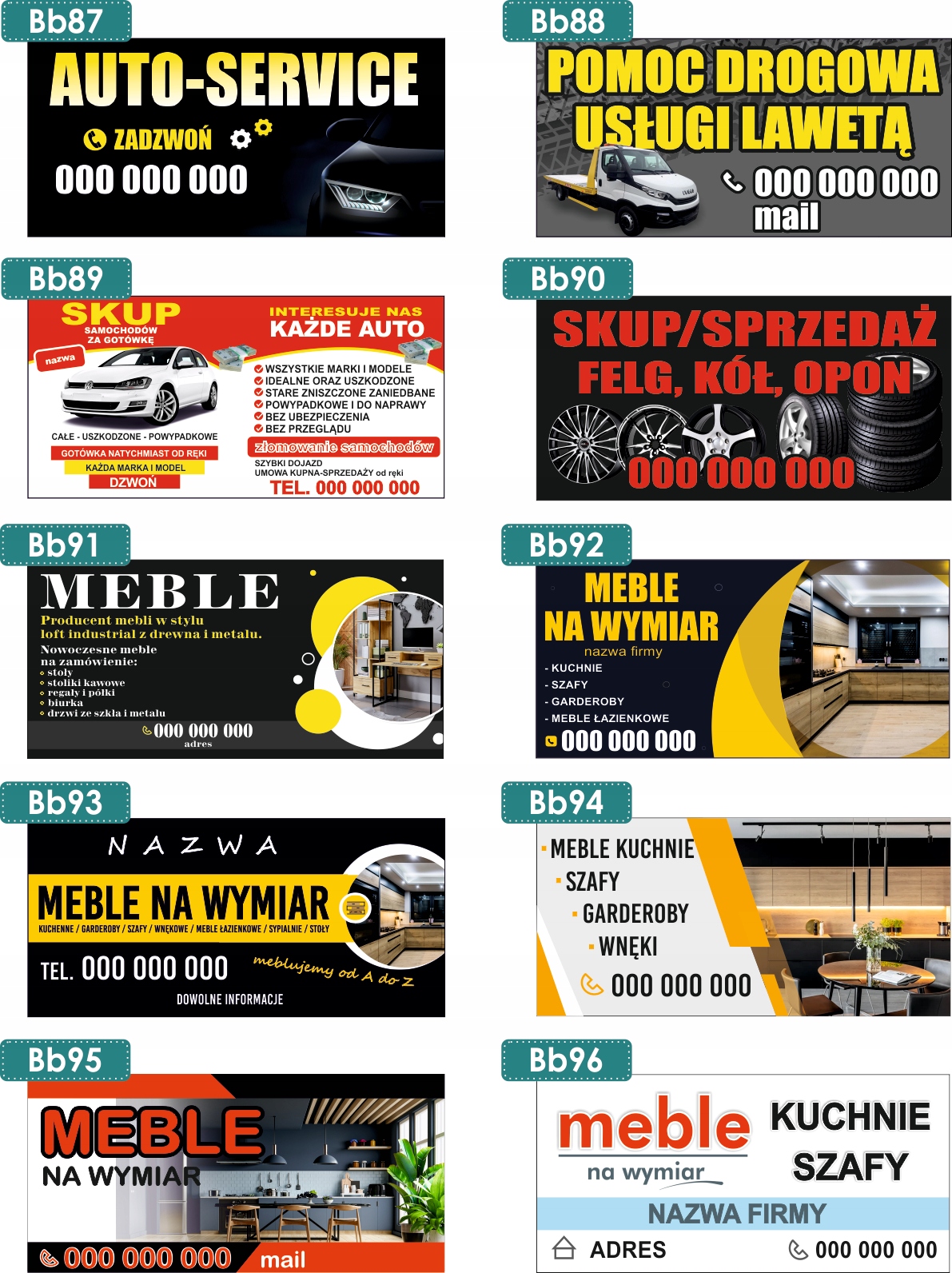 BANER BILLBOARD reklama 80x130 cm plandeka MIÓD