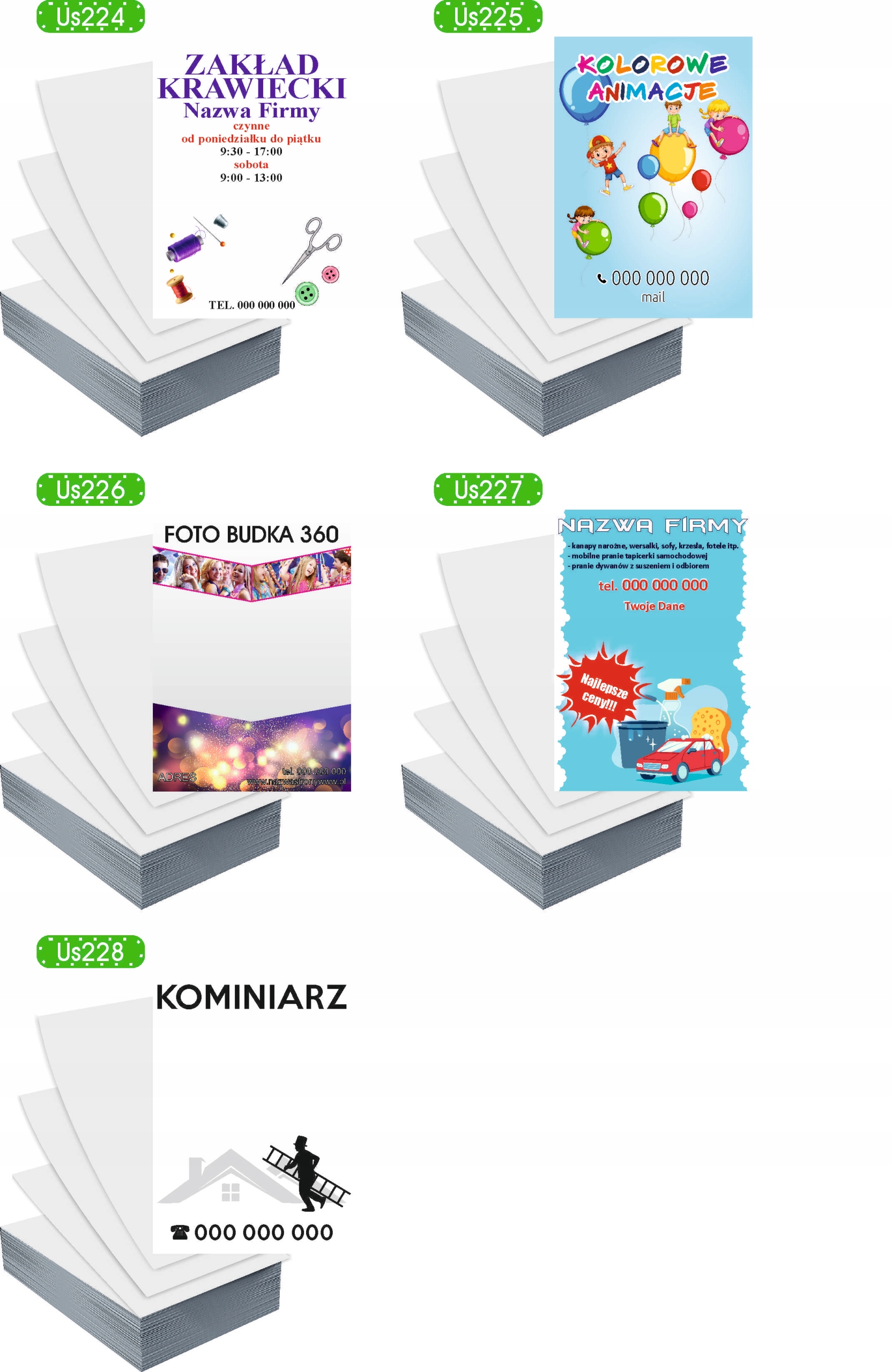 Ulotki A5 5000szt reklamowe firmowe różne wzory KOMPOZYCJE NAGROBNE