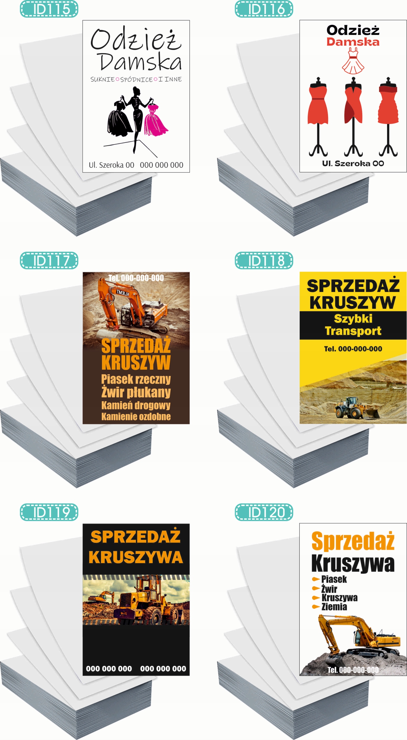 Ulotki A4 reklamowe firmowe 5000szt projekt w cenie SPRZEDAŻ KRUSZYW