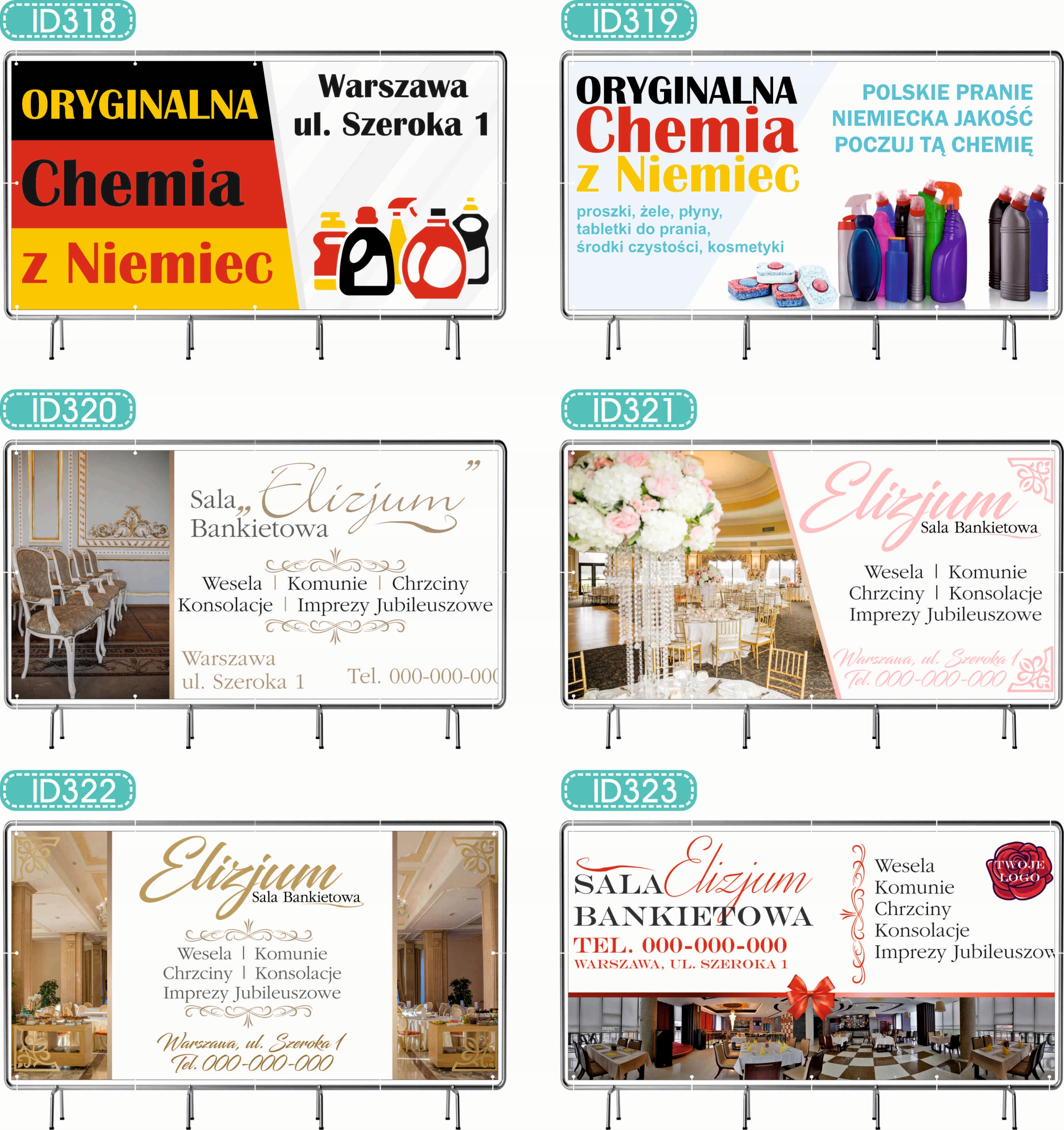 BANER REKLAMOWY 130x80cm różne wzory projekt w cenie SPRZEDAŻ DREWNA