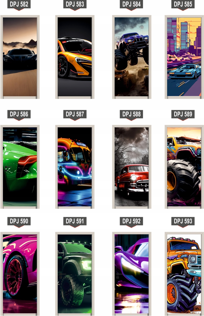 Naklejka samoprzylepna okleina tapeta na drzwi szafę meble CZERWONY TRAKTOR