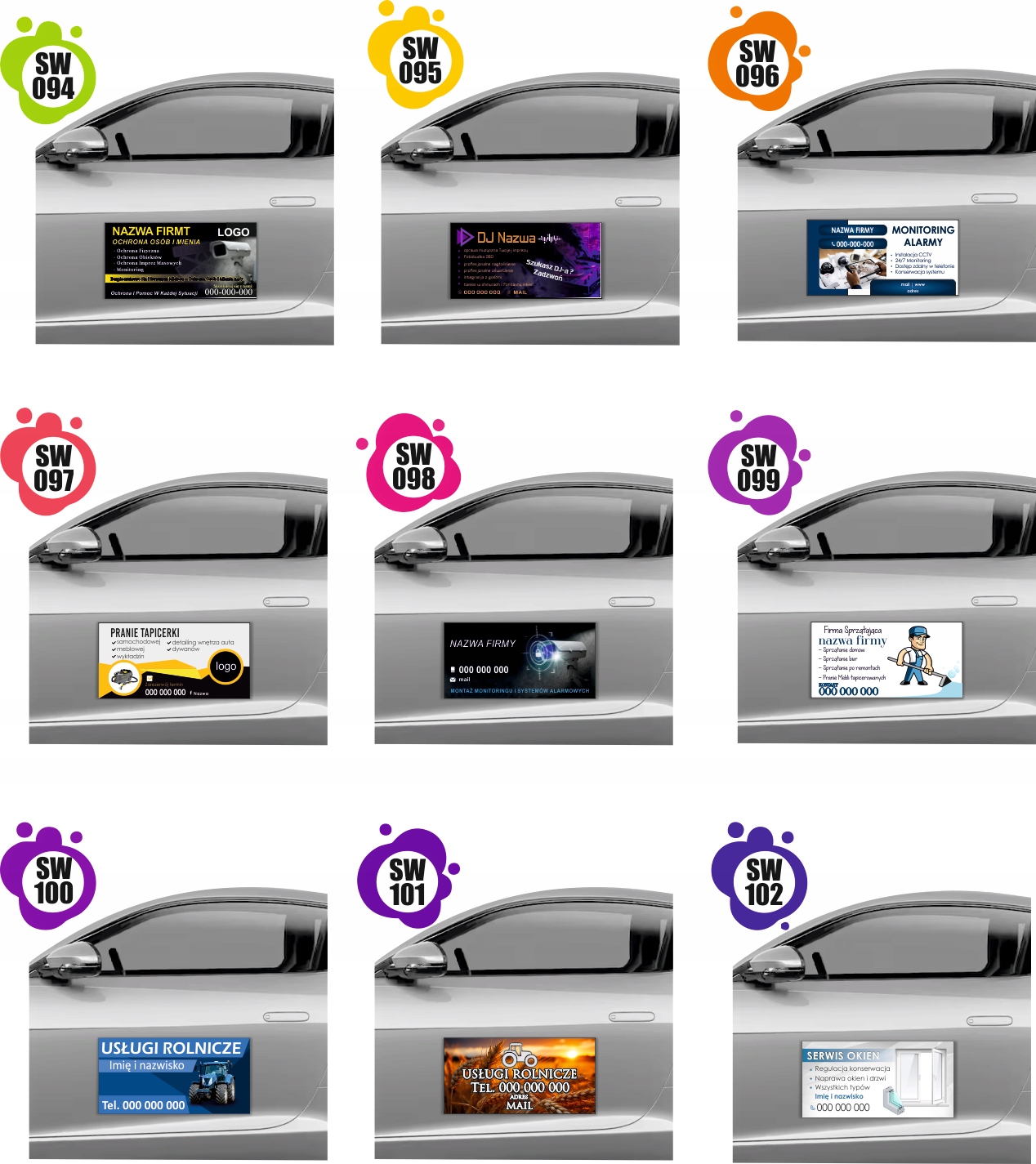 MAGNES NA SAMOCHÓD auto MATA MAGNETYCZNA REKLAMOWA 60X30 cm serwis naprawa