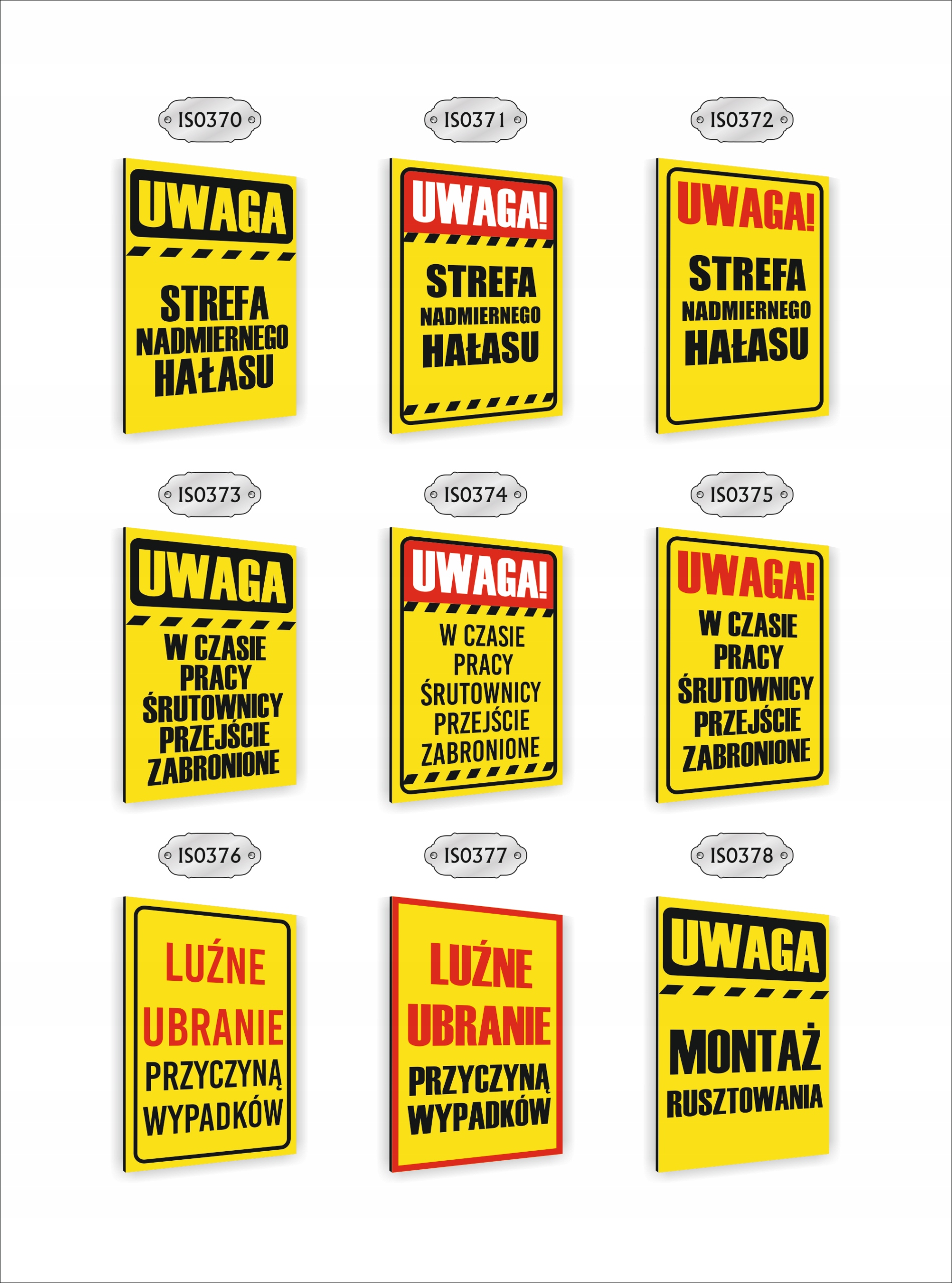 Tabliczka znak informacyjny dibond 20X15 UWAGA MATERIAŁY ŁATWO ZAPALNE