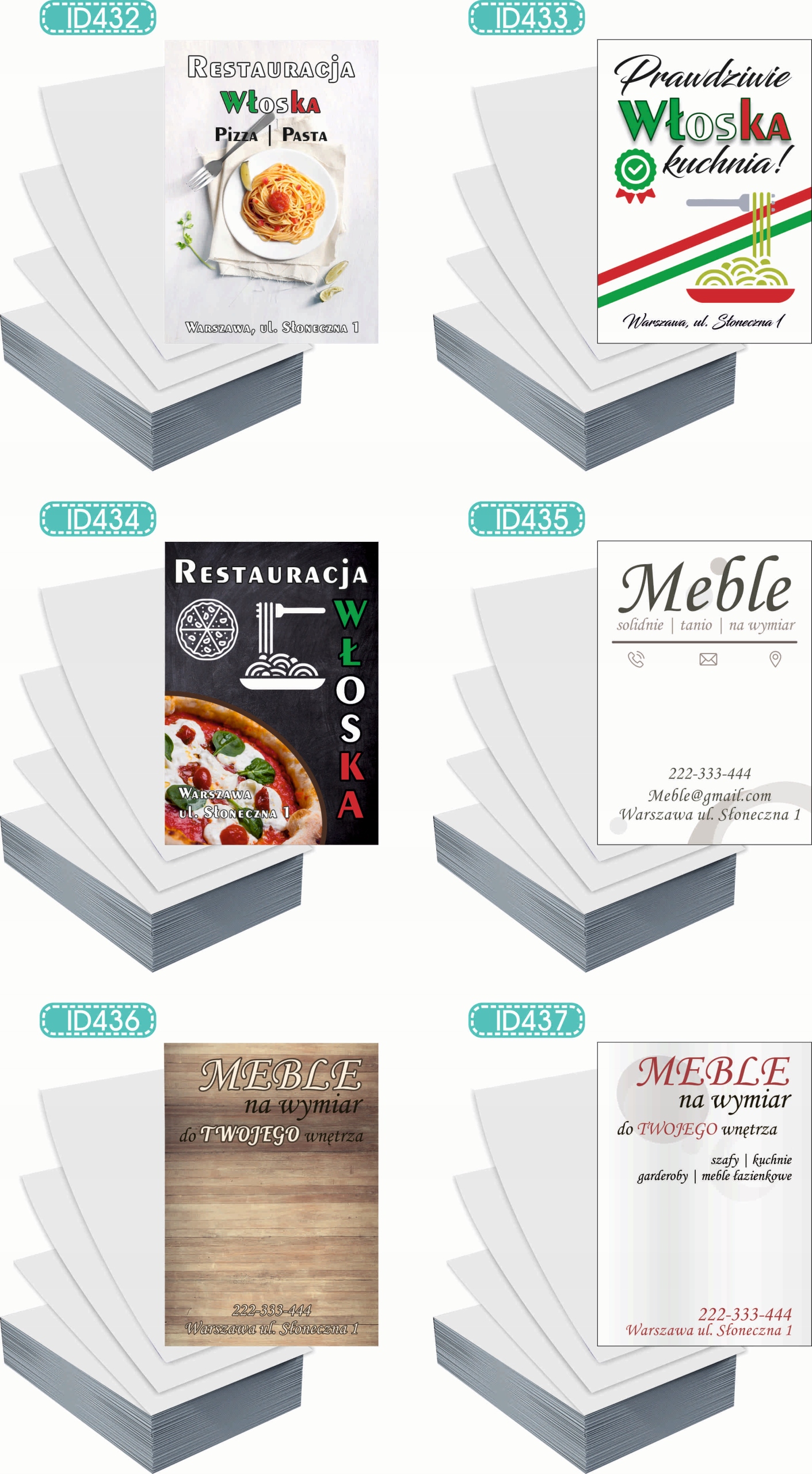 Ulotki A4 reklamowe firmowe 1000szt wiele różnych wzorów WĘDLINY