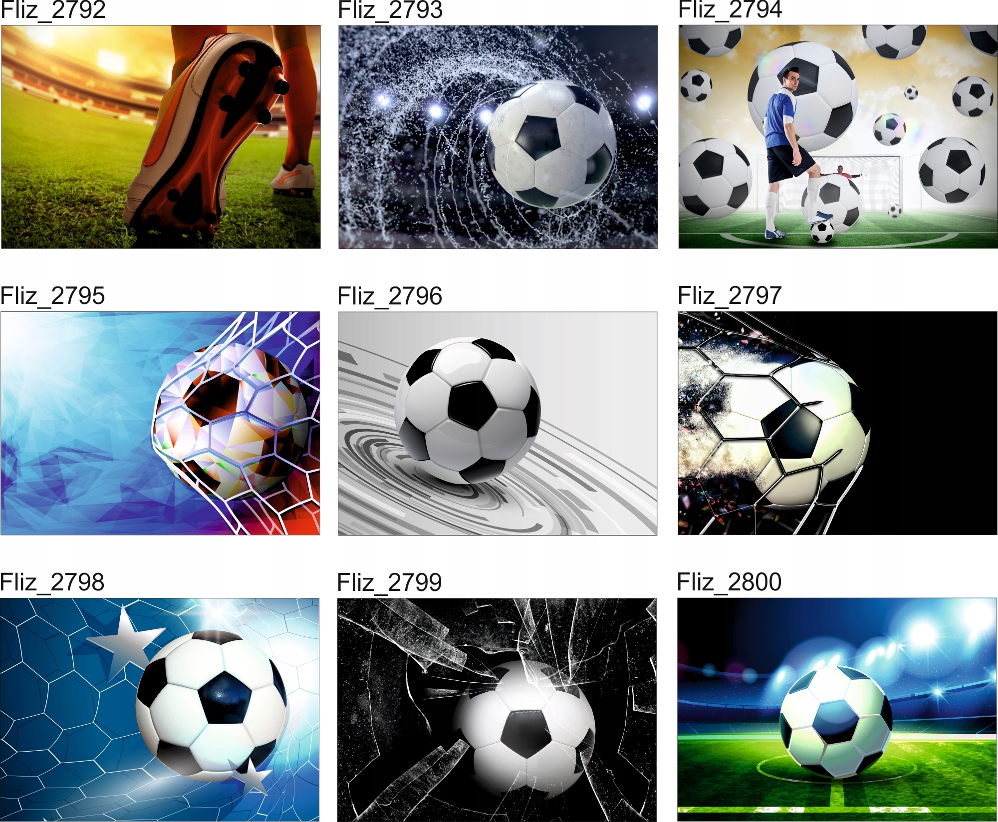 FOTOTAPETY piłkarskie sportowe PIŁKA NOŻNA 200x130