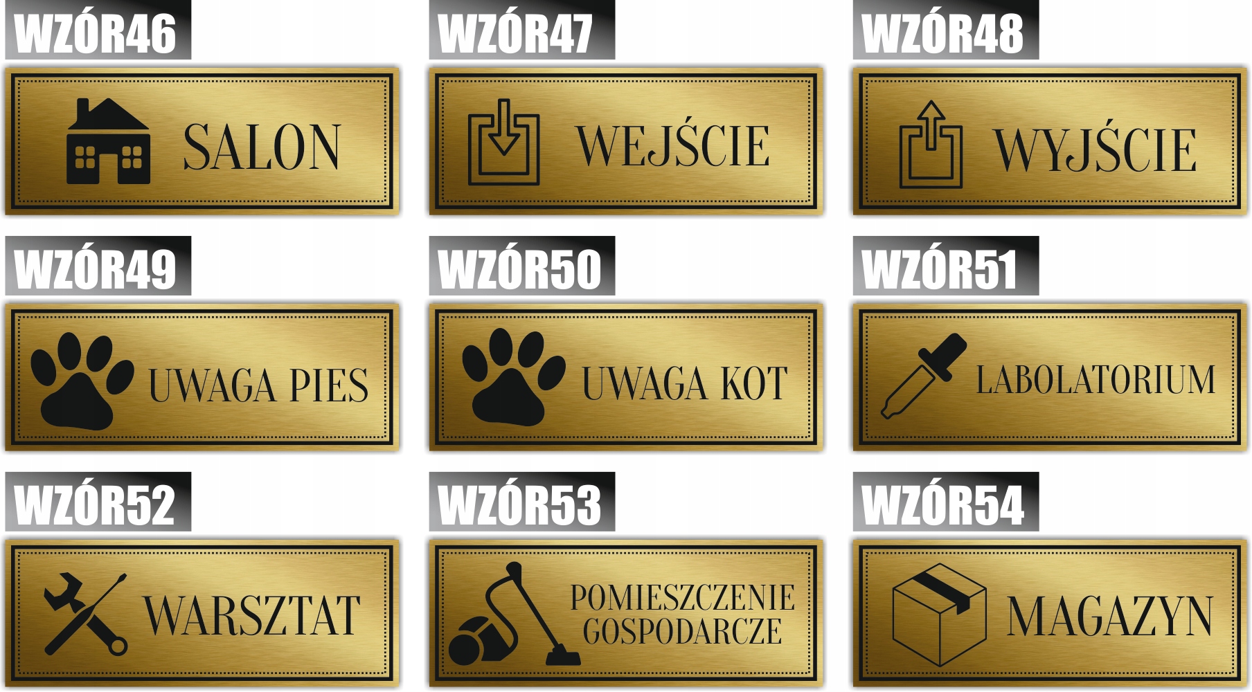 Tabliczka Złota Srebrna na drzwi SALA KINOWA