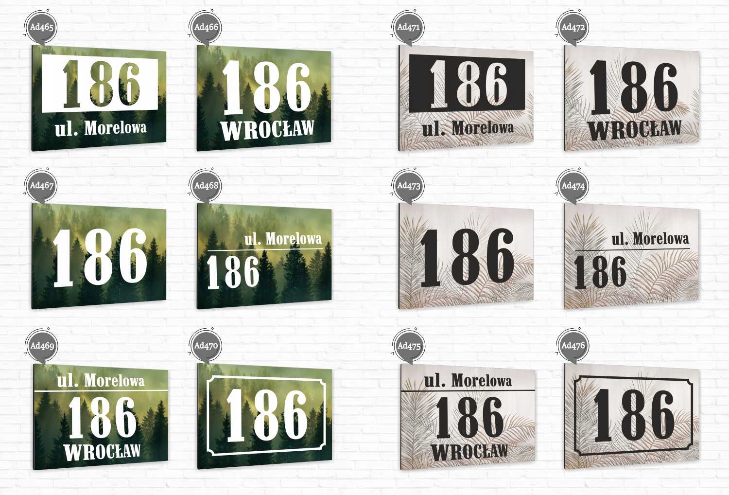 Tabliczka ADRESOWA ALUMINIOWA Tablica NUMER DOMU