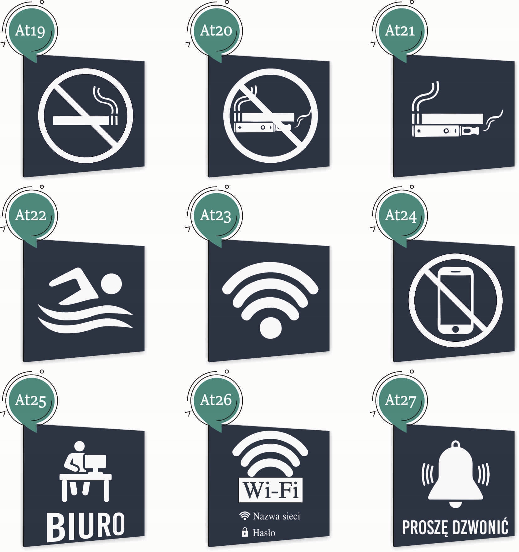 Tabliczka DIBOND NIE PALIĆ Tablica ATRACYTOWA nierdzewna ZNAK NADRUK UV