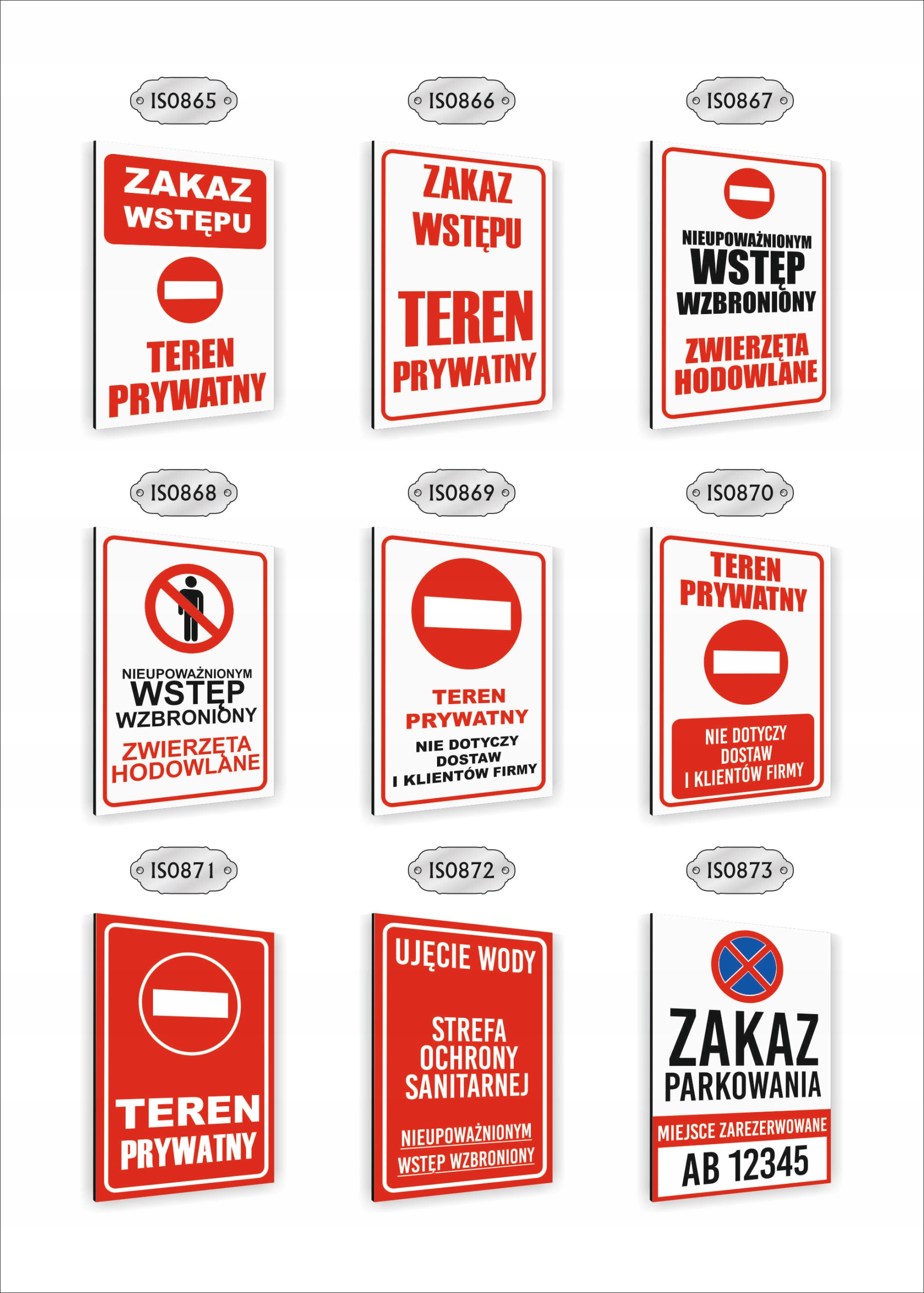 Tabliczka znak informacyjny dibond nadruk UV 30x20 ZAKAZ PARKOWANIA