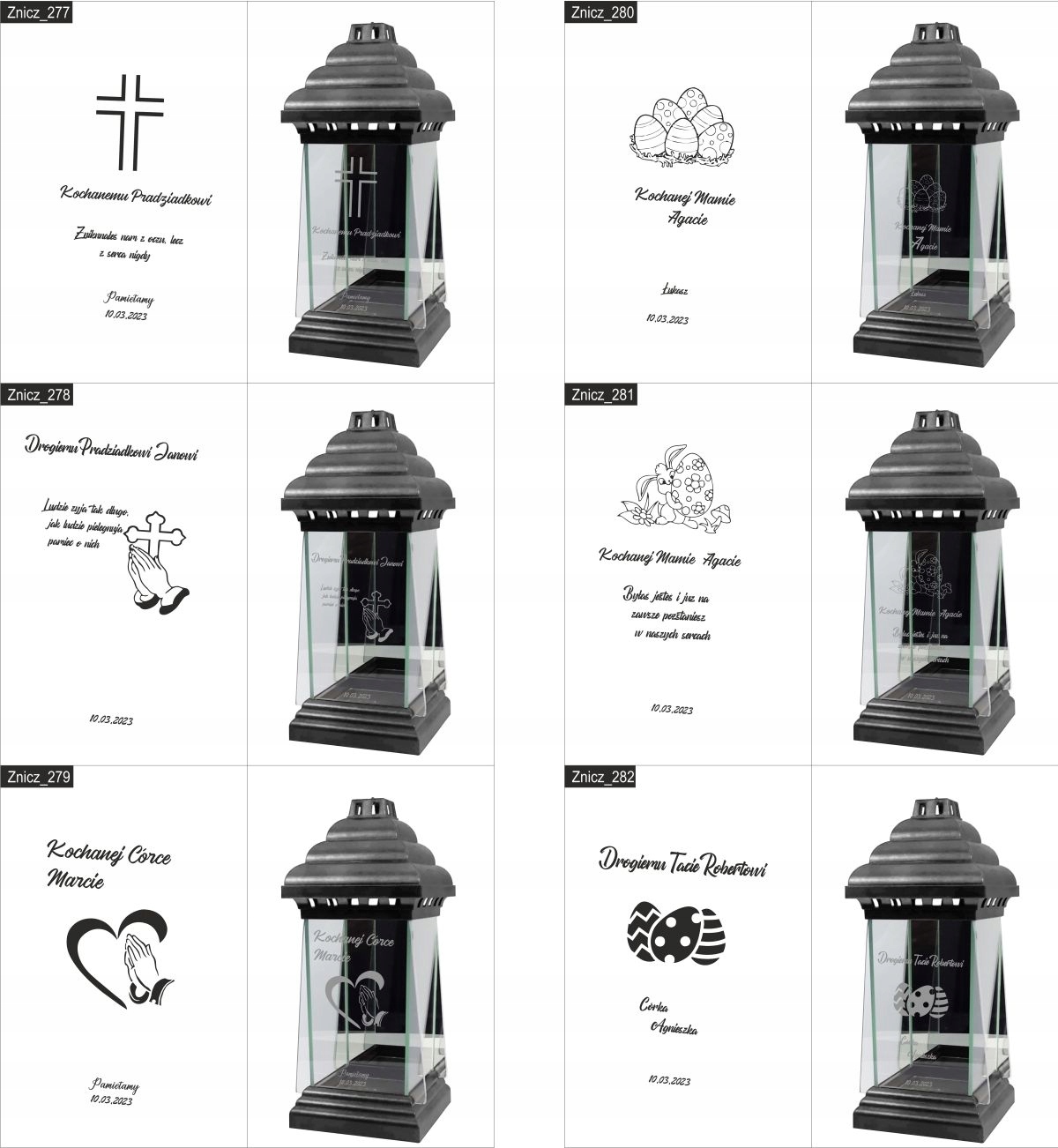 ZNICZ LAMPION KAPLICZKA z grawerem dla DZIADKA