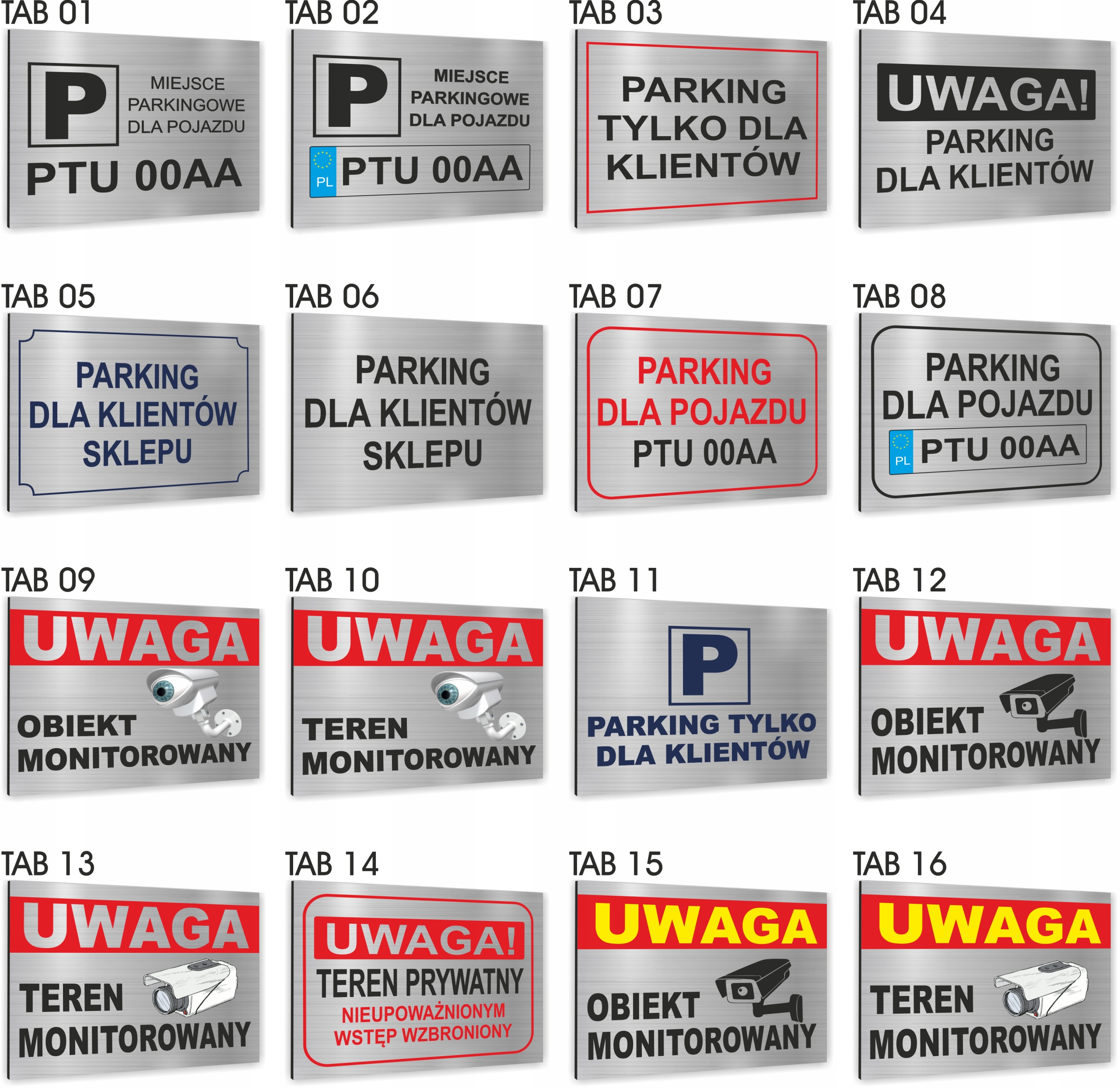 Tabliczka Znak Tablica UWAGA SAMOCHÓD