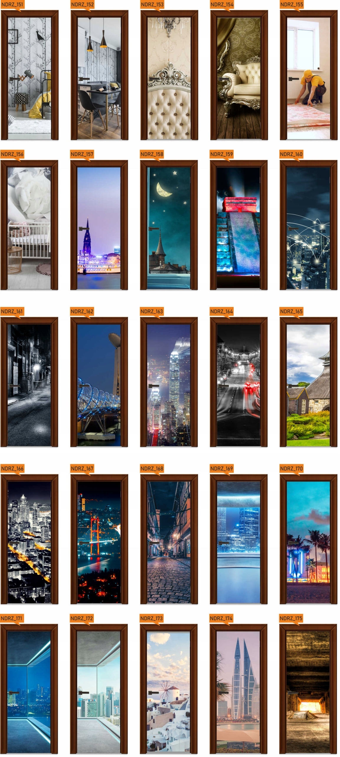 Naklejka samoprzylepna Okleina na Drzwi Szafę 3D