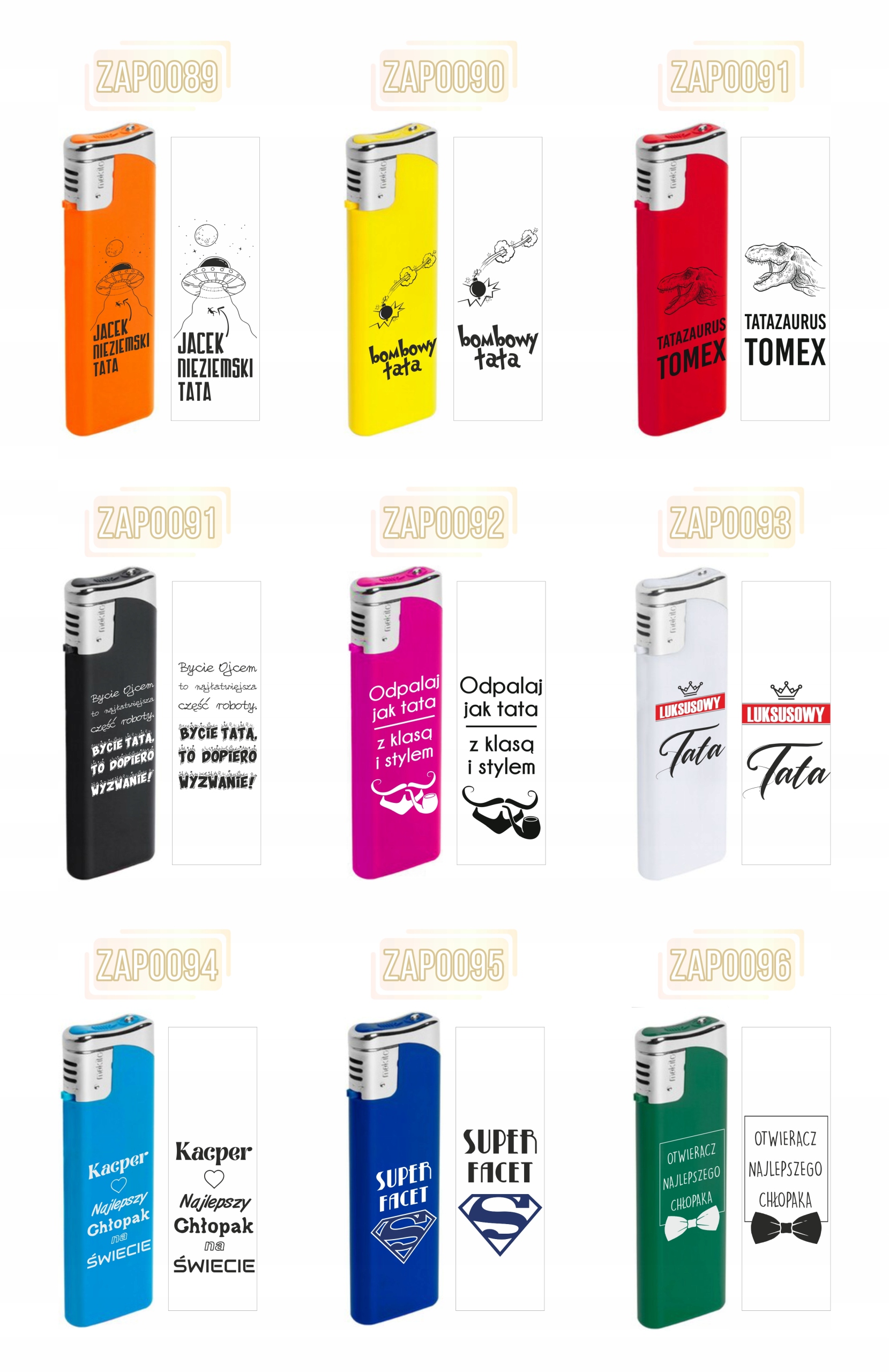 Zapalniczka gazowa z nadrukiem świąteczna prezent twój napis wesołych świąt