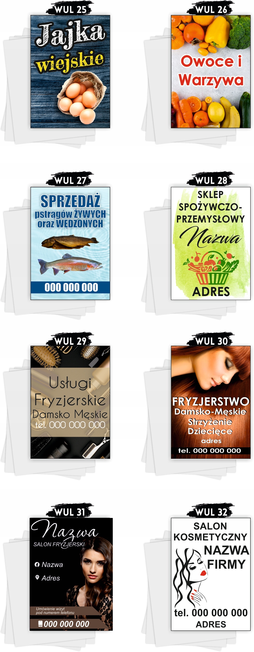 Ulotki A5 reklamowe firmowe 1000 szt dużo wzorów OBIADY DOMOWE