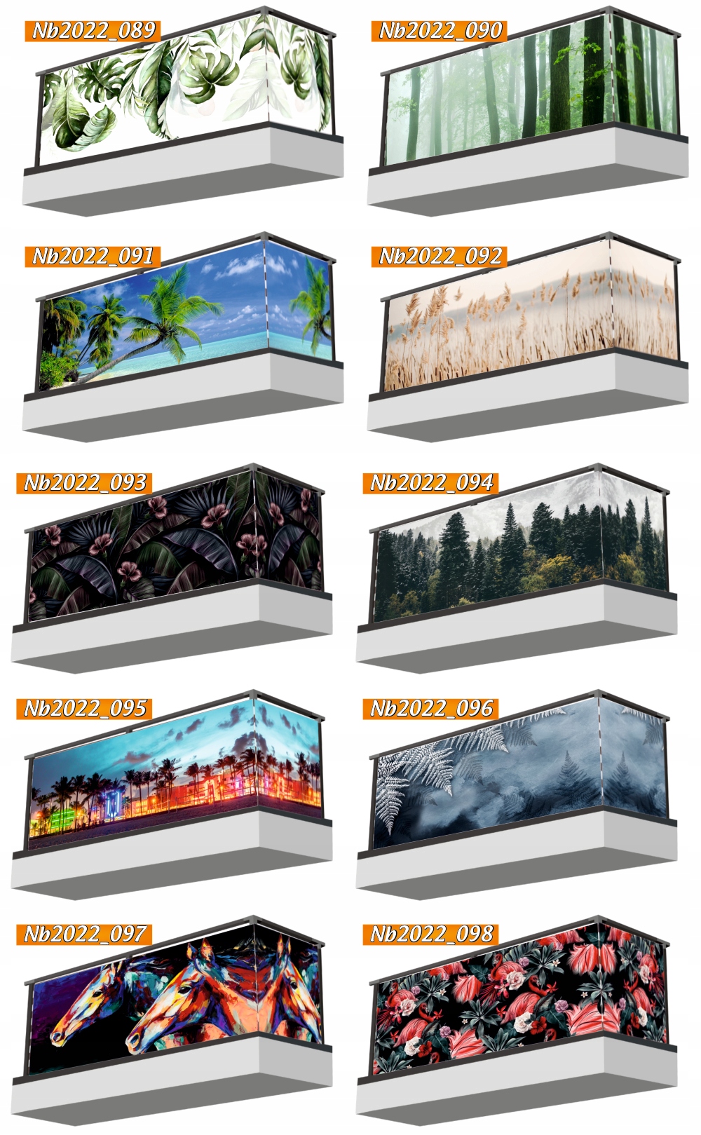 Osłona na balkon LAS WE MGLE brzozy NATURA TANIO