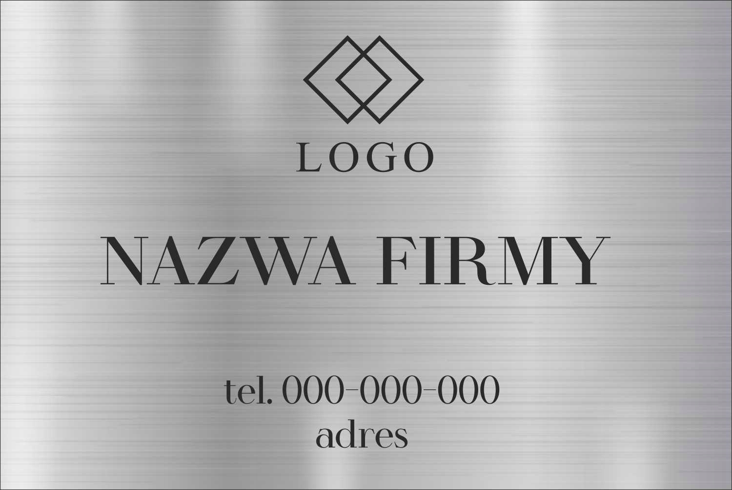 TABLICZKA z grawerem NA DRZWI BIURO GABINET SPA PROJEKT LOGO