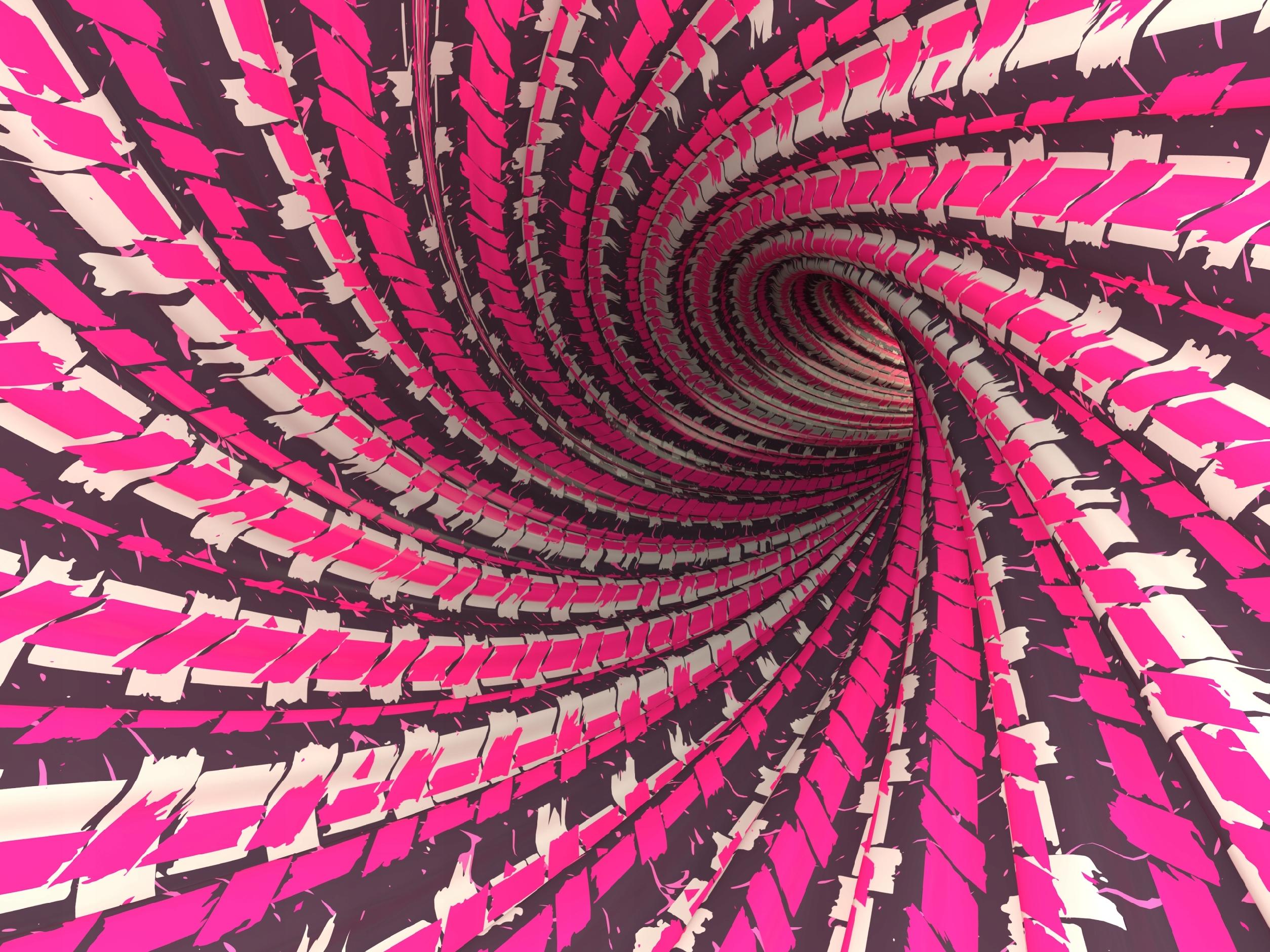 FOTOTAPETA ABSTRAKCJA RÓŻ ZŁUDZENIE TUNEL 395x280