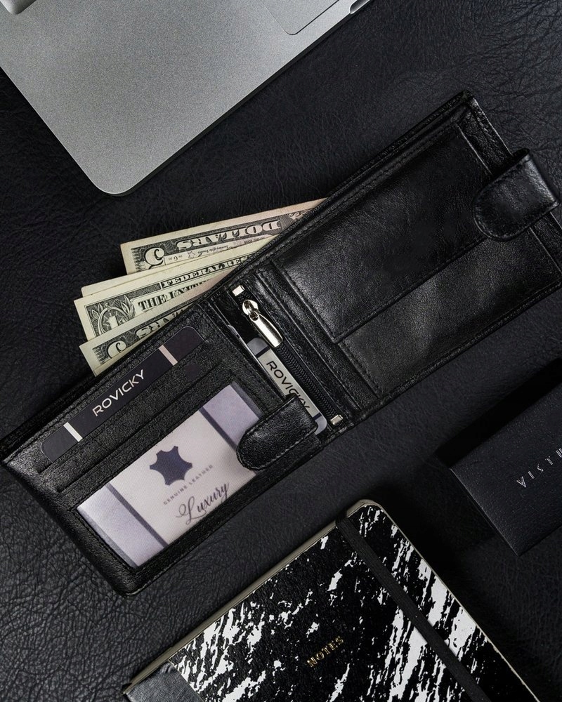 Portfel męski z grawerem NAPISEM PREZENT dla niego