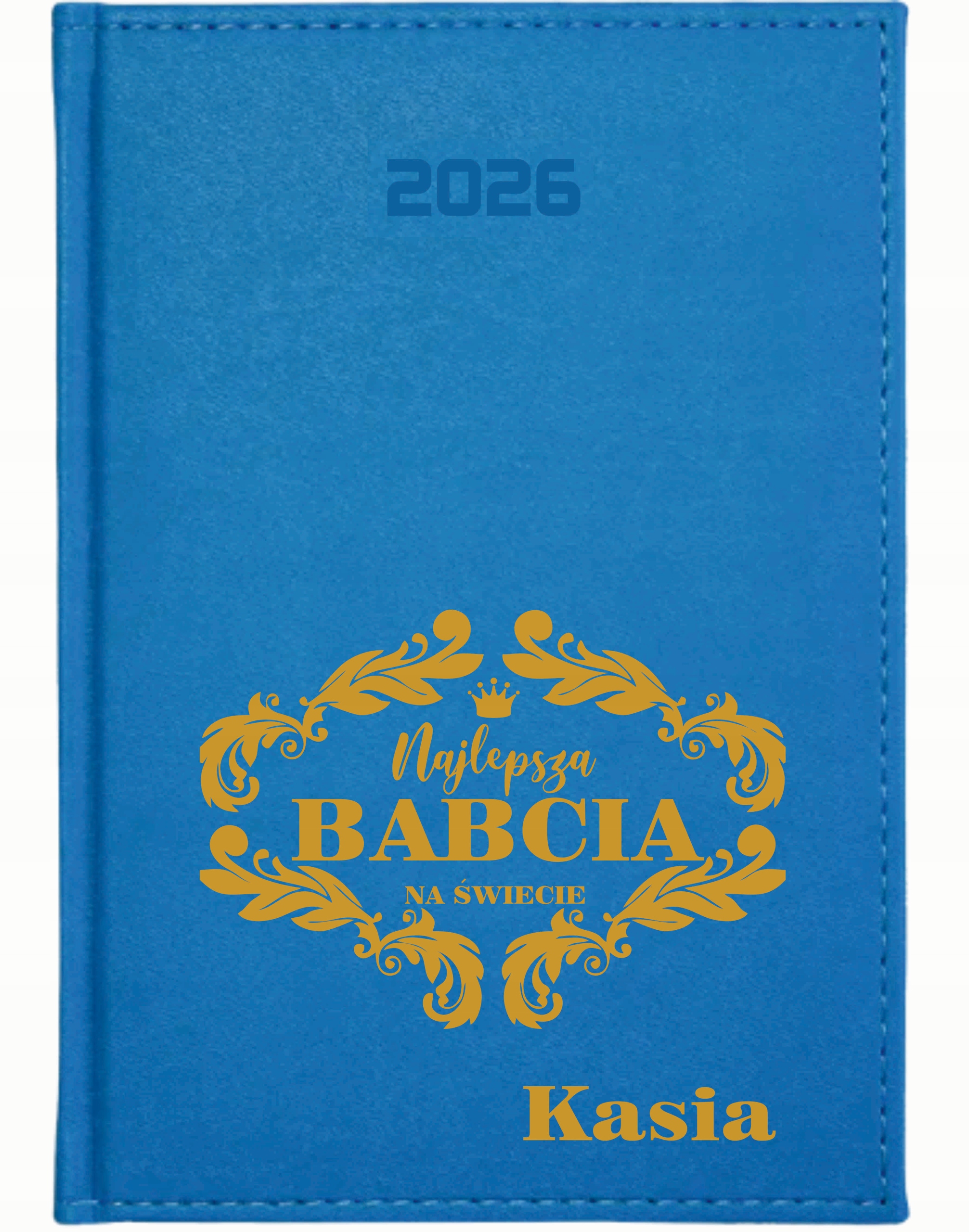 KALENDARZ A5 2026 DZIENNY terminarz z nadrukiem uv DLA BABCI + IMIĘ